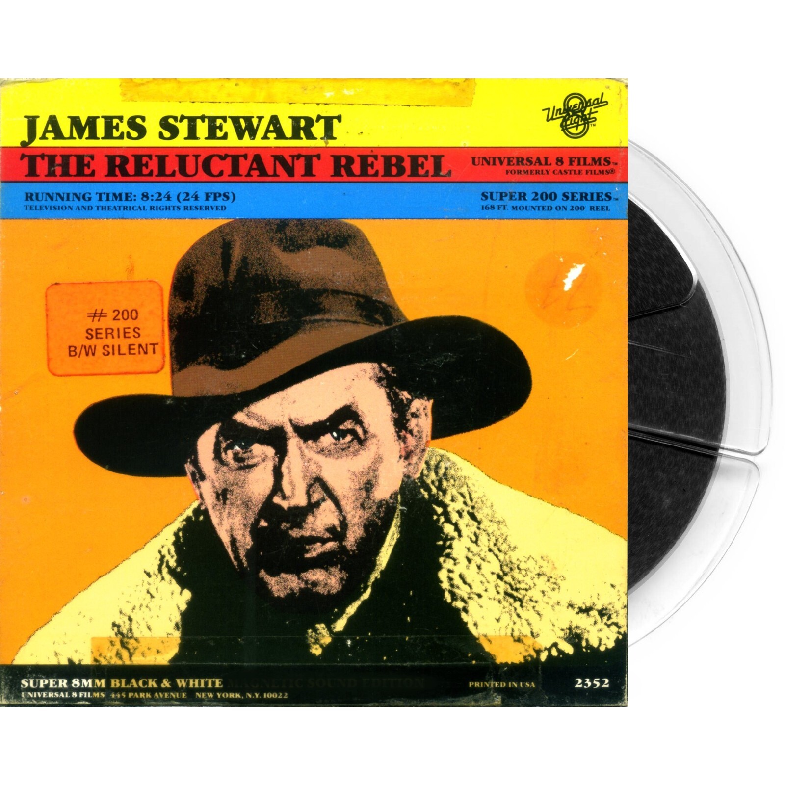 The Reluctant Rebel - 200ft Super 8 James Stewart Western Shenandoah