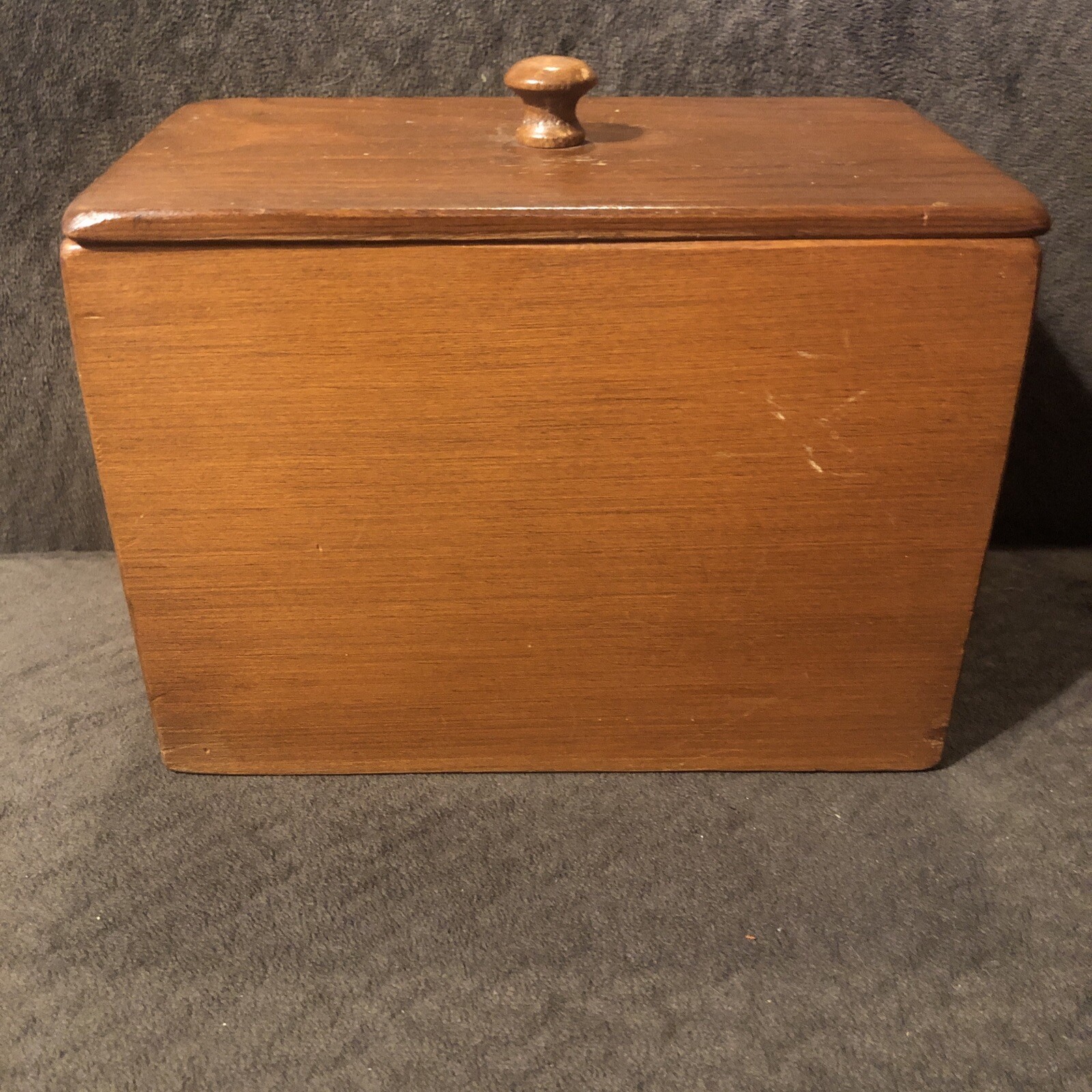 Vintage 1973 Handcrafted Wooden Box 