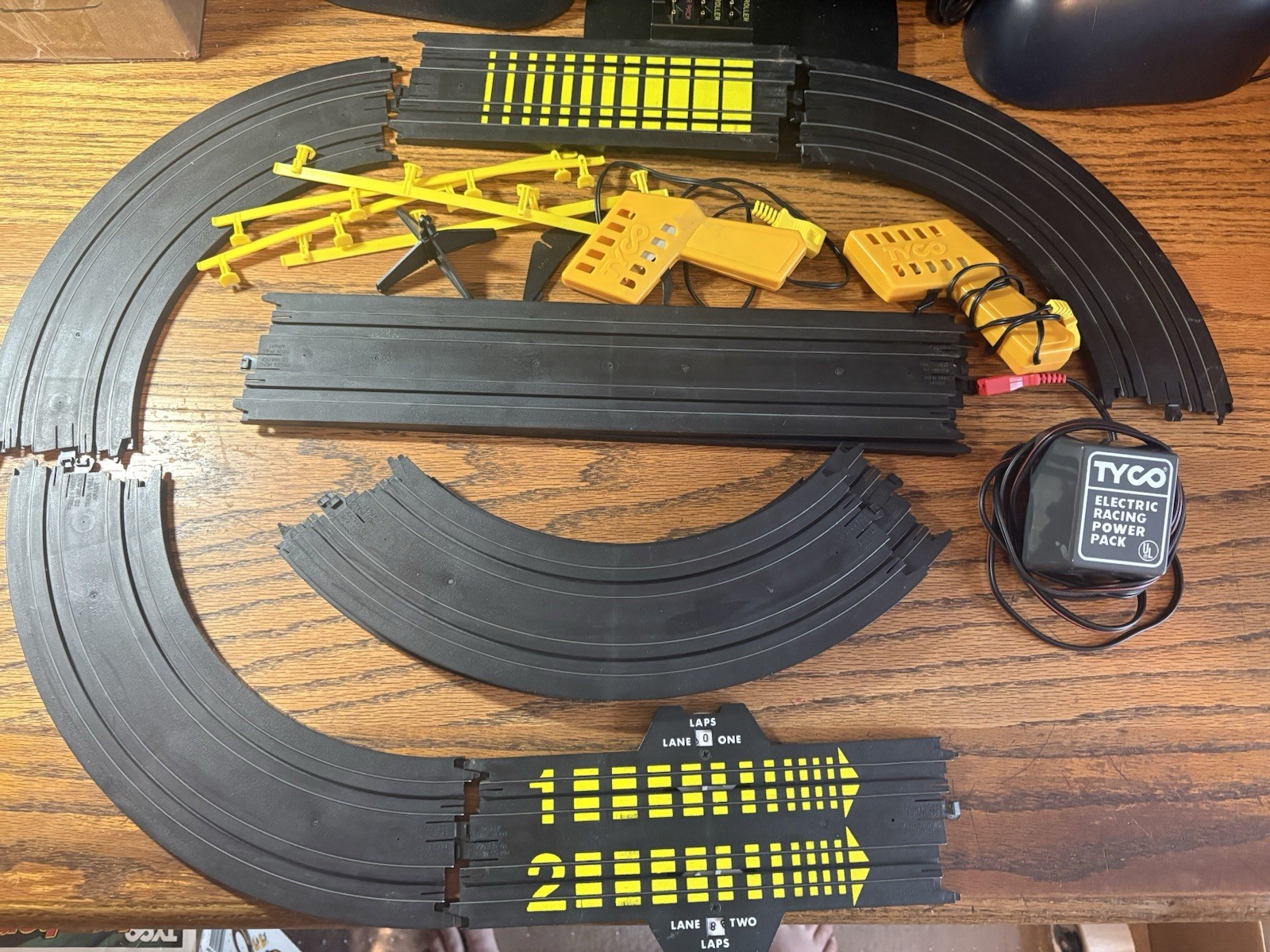 Tyco Lamborghini Challenge Racing HO Slot Car Track+Remotes+Power Pack+Misc!!