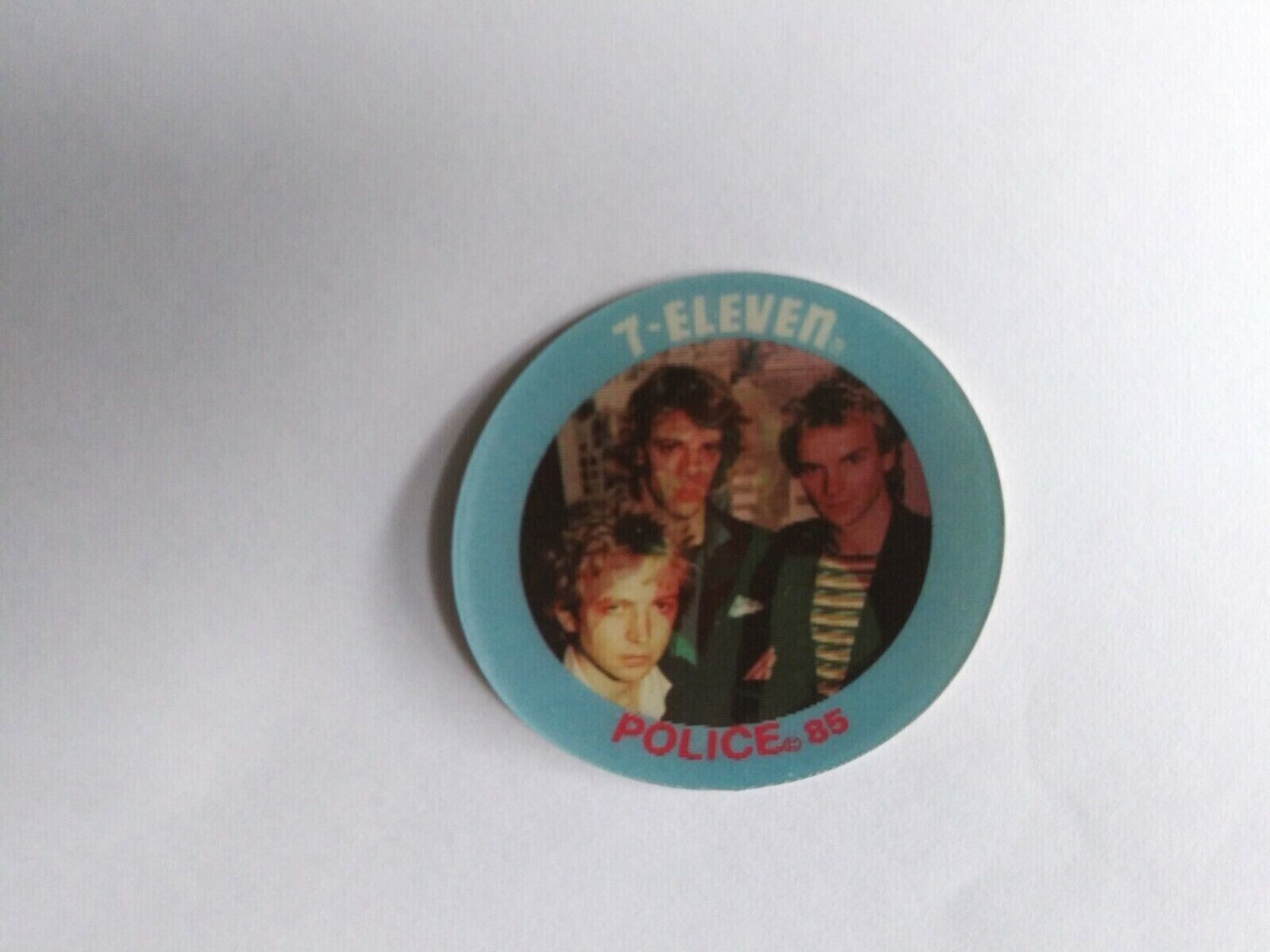 POLICE Sting Vintage 1985 RaRe New Lenticular 7-11 Slurpee Sticker Disc