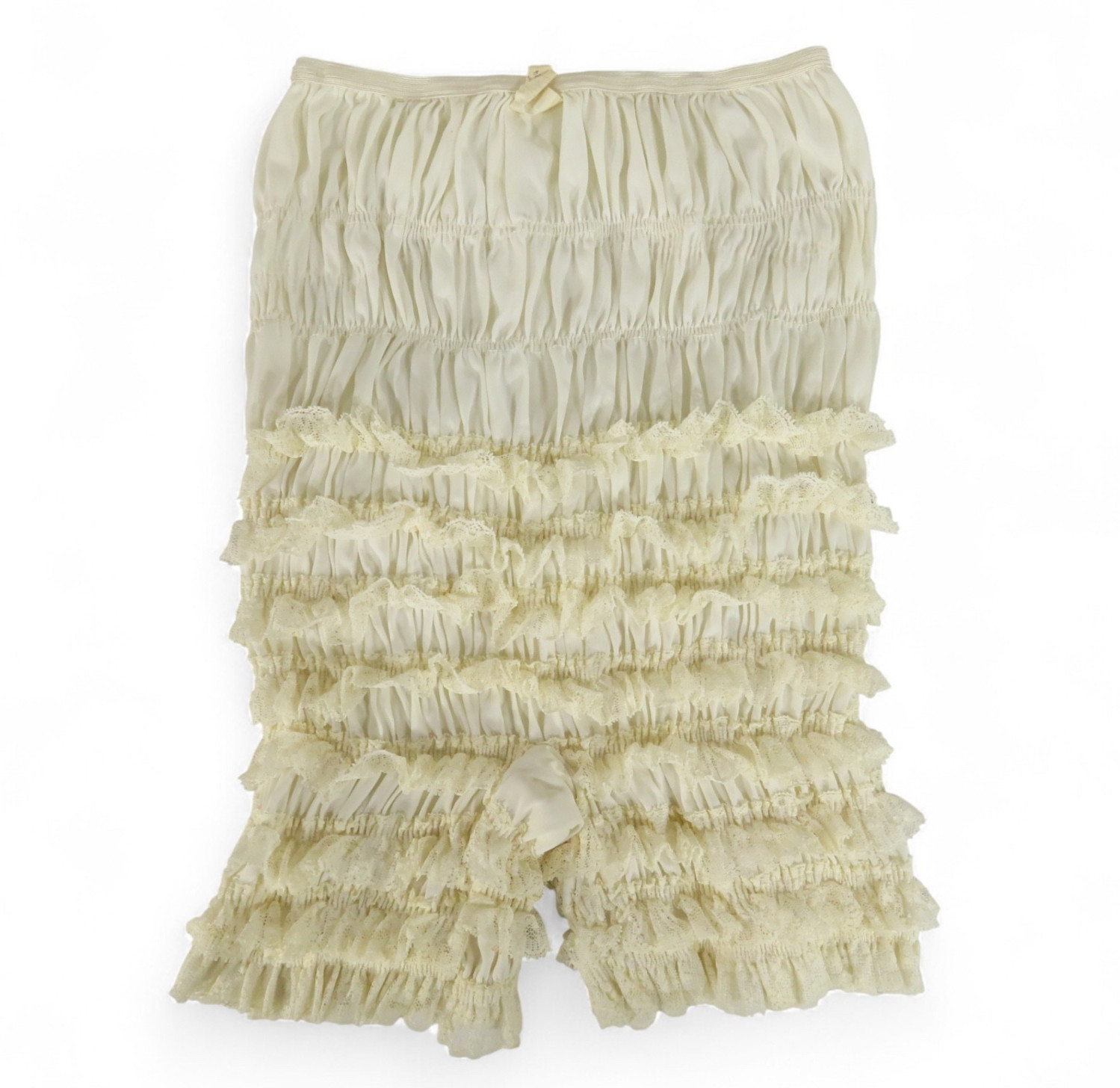 VTG Malco Modes OFF WHITE LACE BLOOMERS Pettipants Panties SQUARE DANCING sz M