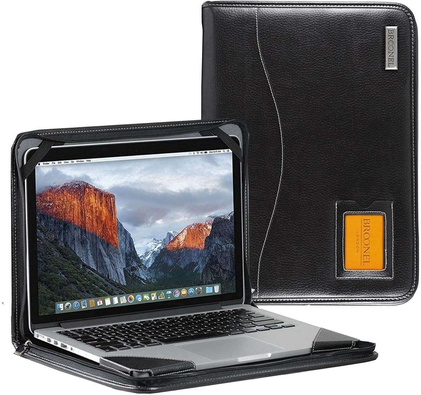 Broonel Black Leather Contour Case For DARYUKUM 15.6" Laptop