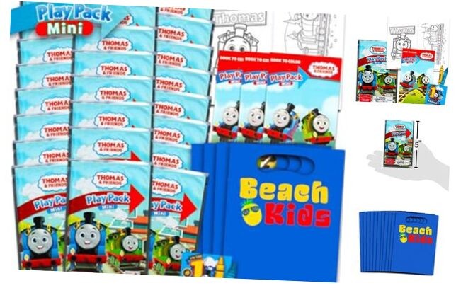 Thomas and Friends Mini Party Favors Set for Kids - Bundle with 24 Mini Thomas