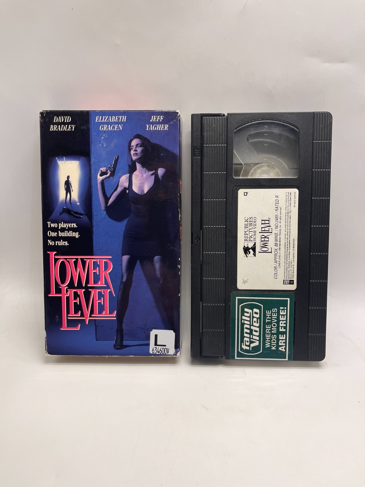 Lower Level VHS 1991 David Bradley Elizabeth Gracen Erotic Thriller Tested