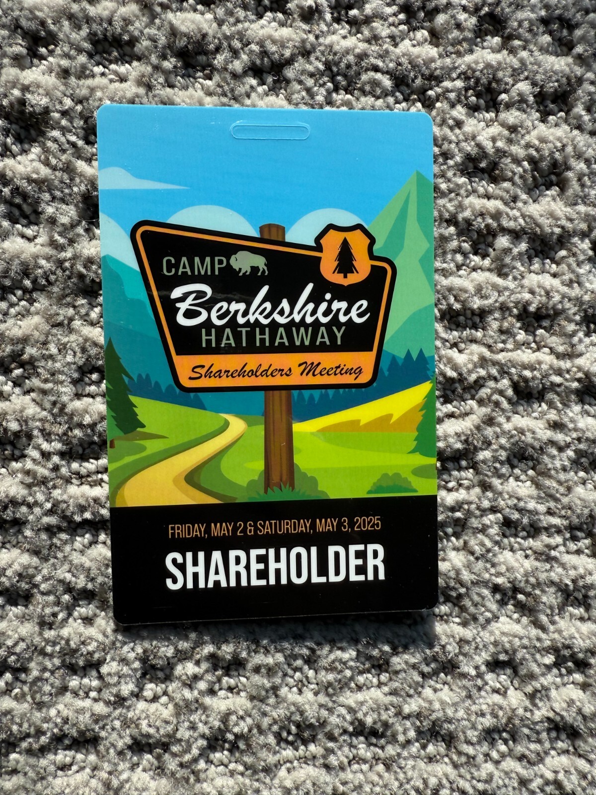 Berkshire Hathaway Annual Shareholder Meeting Credential Pass Ticket 2025
