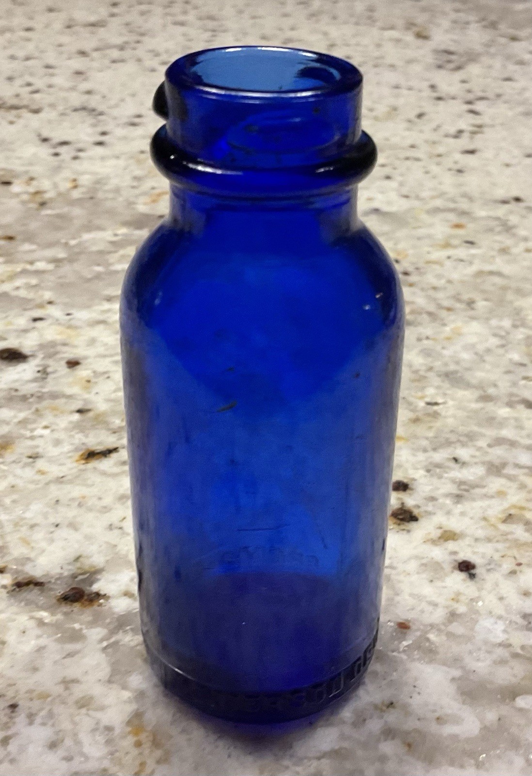 Vintage Broom-seltzer Emerson Drug Co. Bottle. Cobalt Blue 4.75” X 2”