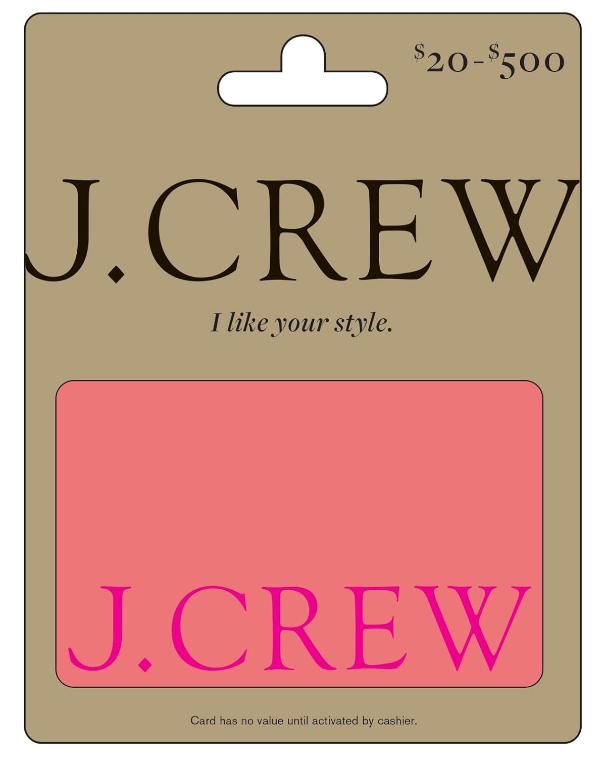 J.Crew $250 Physicsal Gift Card ( Free Shipping )