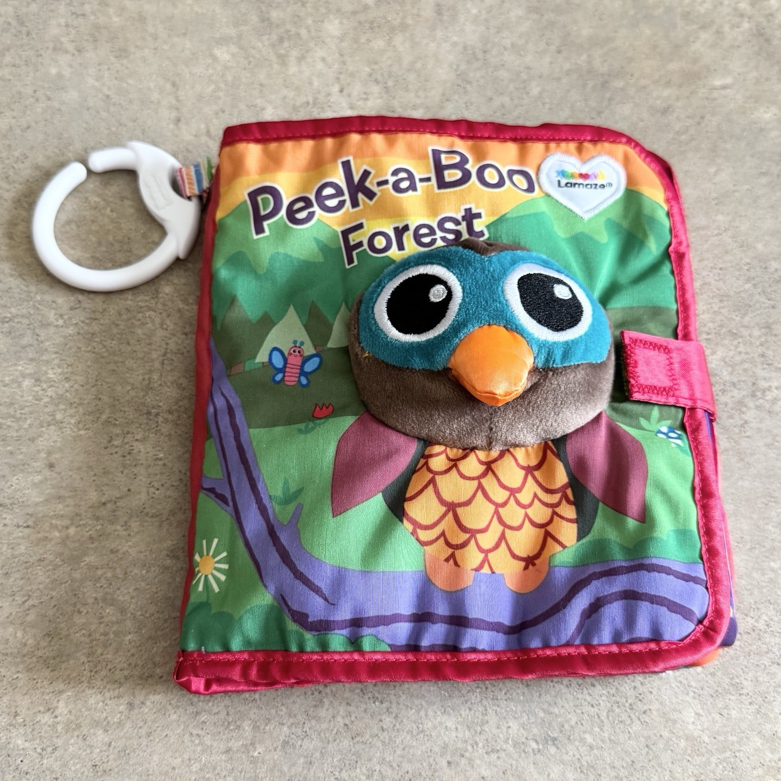 Lamaze Peek a Boo Forest Soft Cloth Crinkle Plush Baby Toddler Book Flap Closure