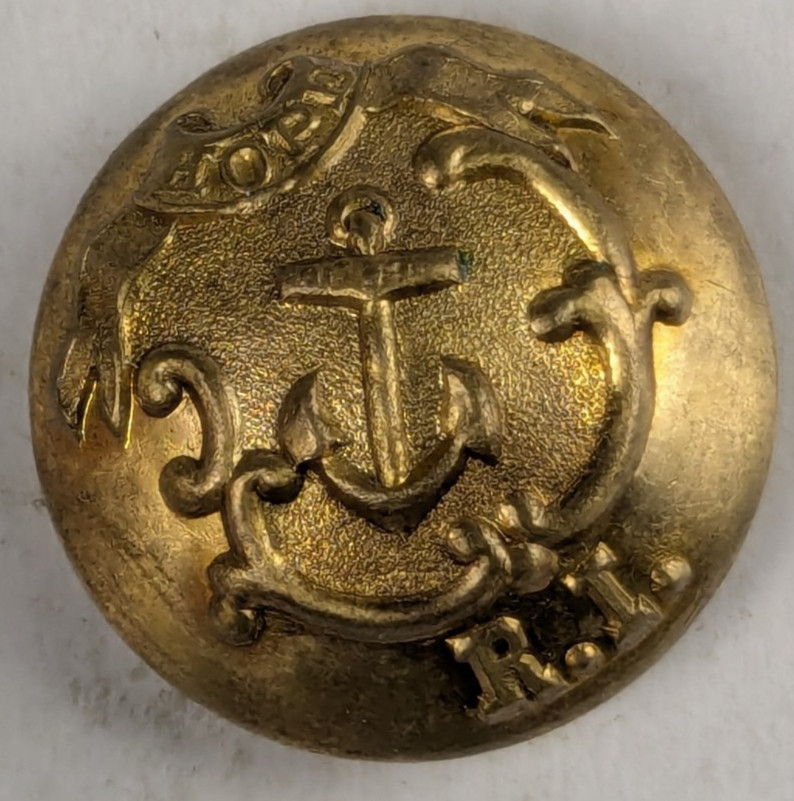Early - Rhode Island State  Officer Uniform Button - M2E