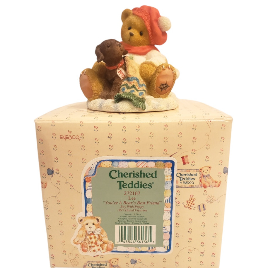 Cherished Teddies Lee 1997 Enesco 272167 Dog You're a Bear's Best Friend w Box
