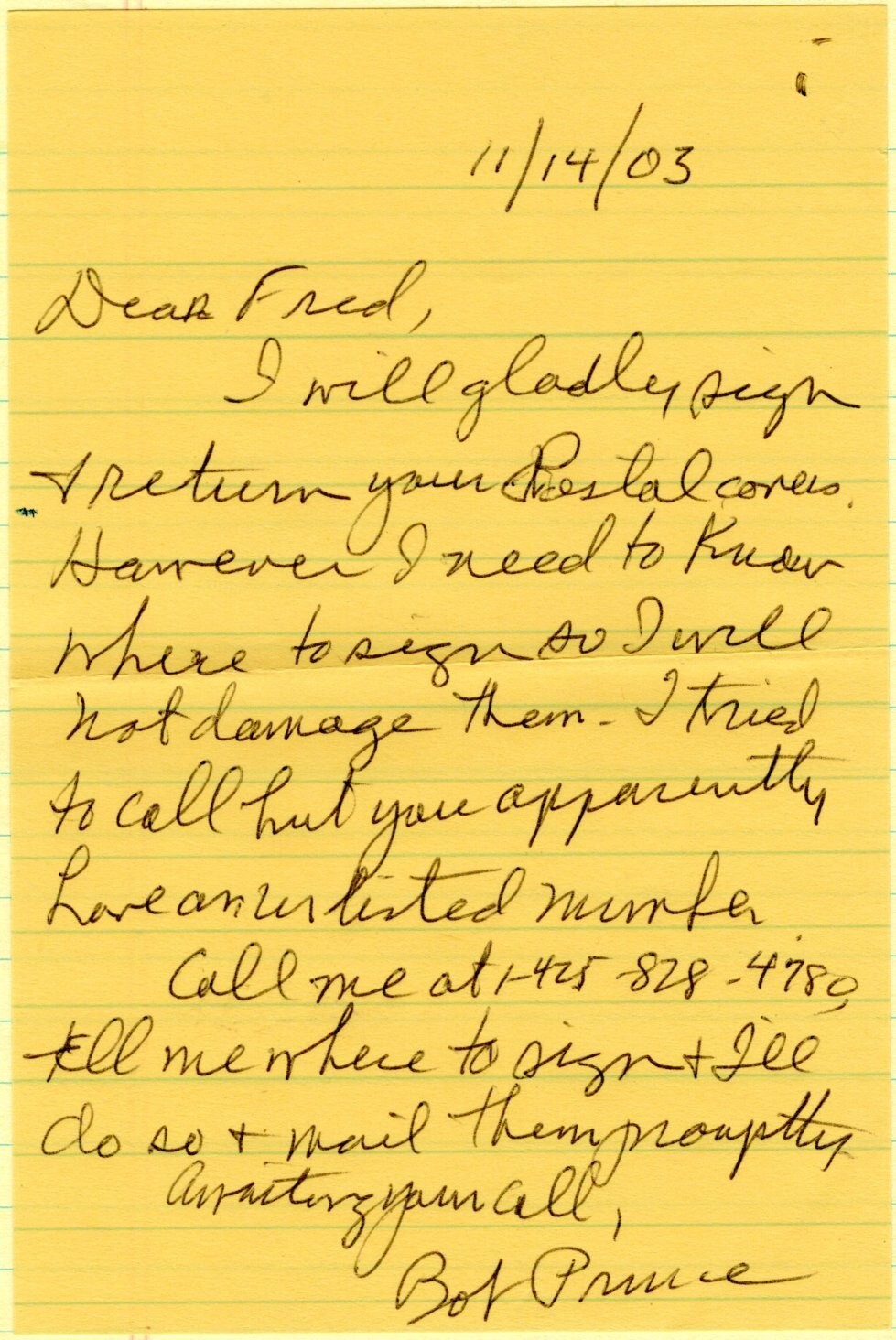 Robert Prince WWII 6th Ranger “Ghost Soldier” Bataan Raid Hand Written Letter 2.