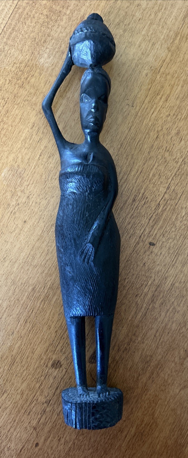 Nice Vintage Carved Wood Tribal African Figurine 10"