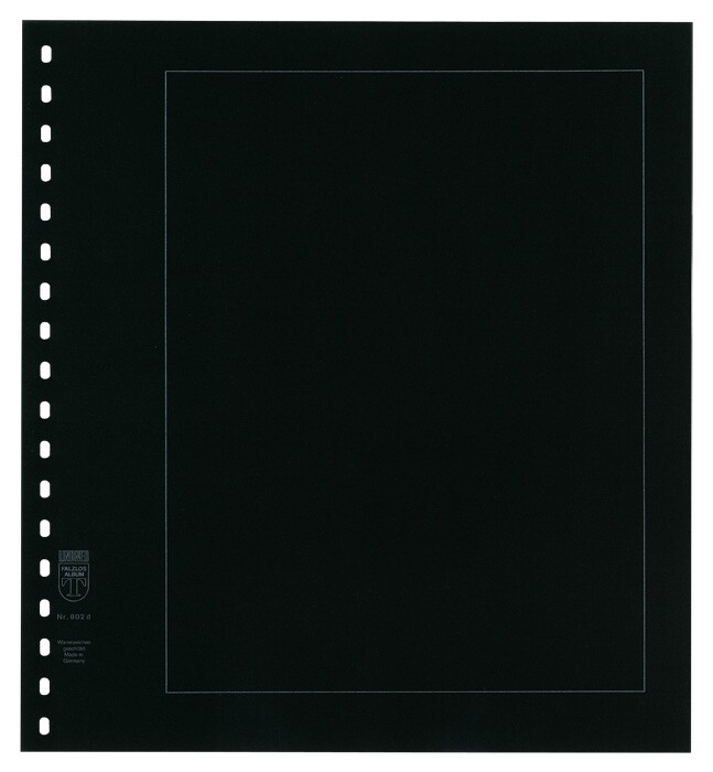 100 LINDNER 802D Blank Pages Black White Border Line 193x251 272x296mm
