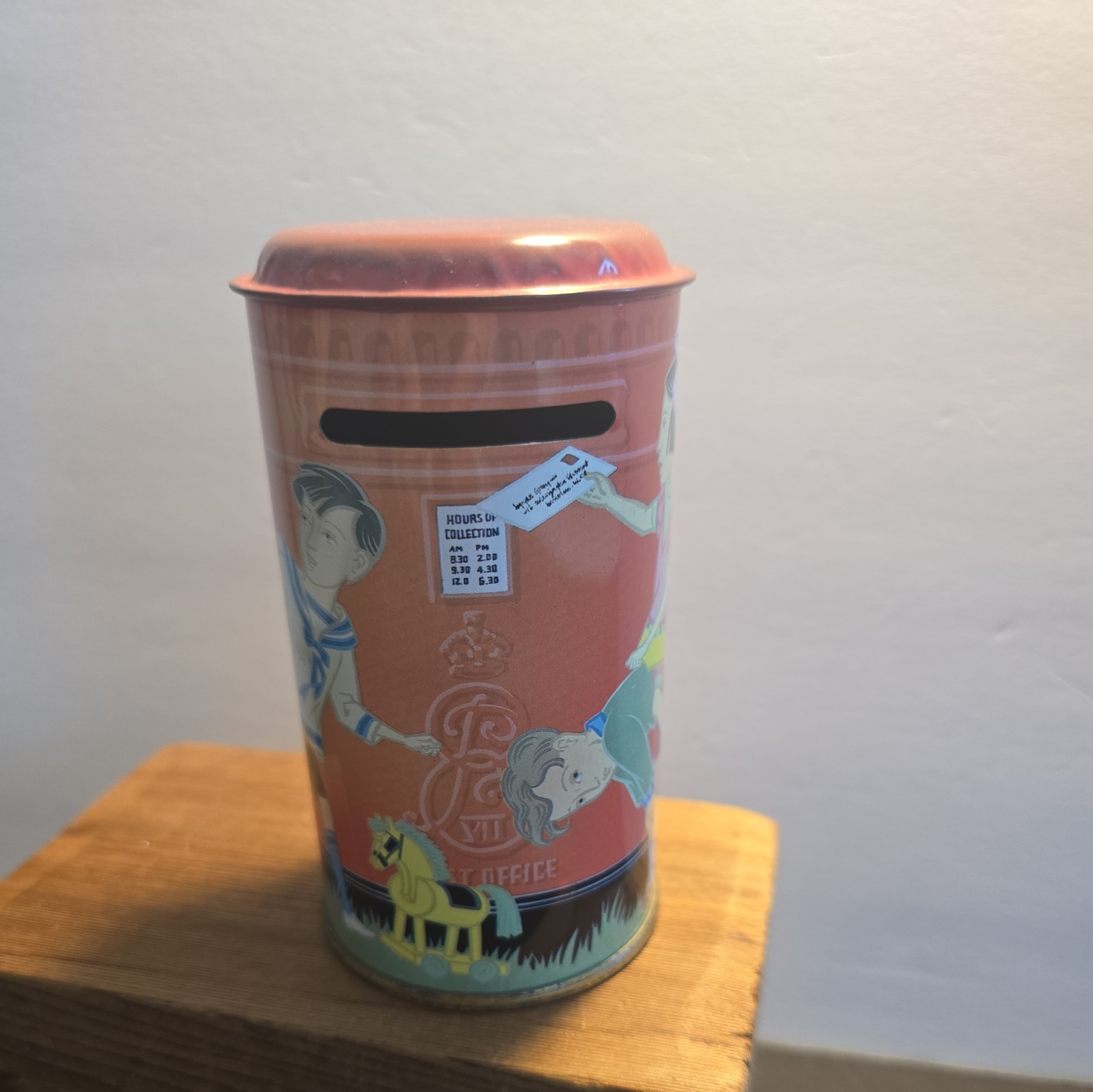 Metal Tin Post Office Mail Box D Bowler & Son Ltd England With Stopper-See Pics.