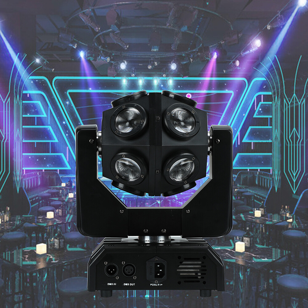 Double Head 144W RGBW LED Beam Light DMX Moving Head Light DJ Party Show Stage