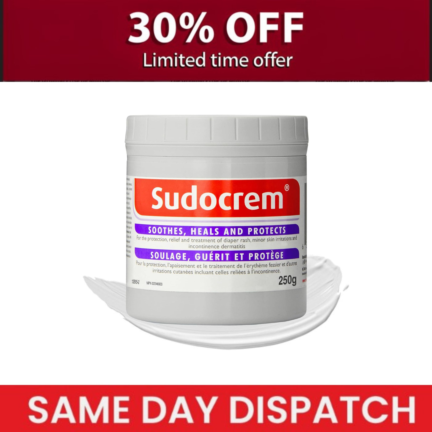 Sudocrem - Diaper Rash Cream for Baby, Soothes, Heals, and Protects, Relief and