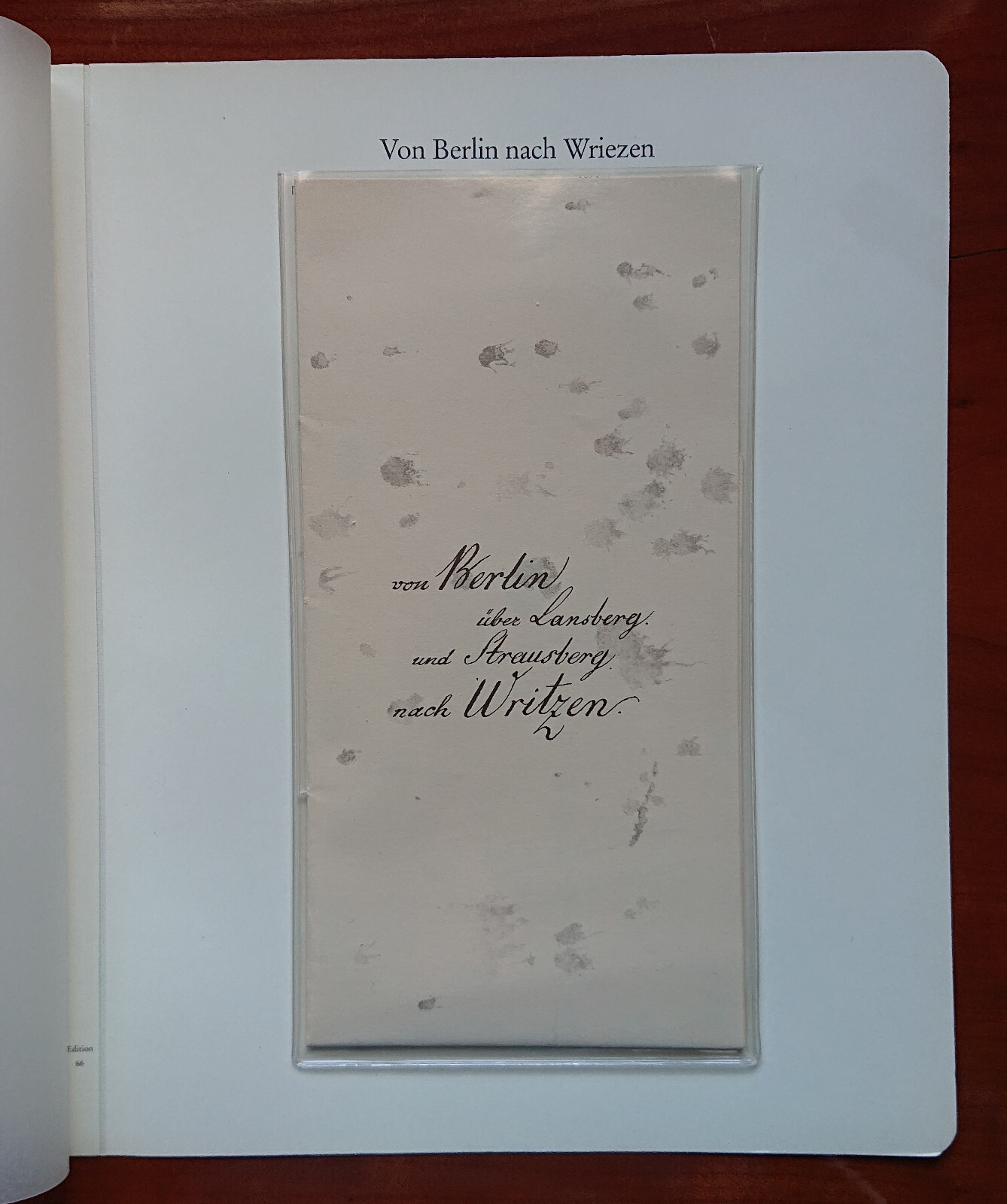 Vordruckblatt Map Road Map Berlin Landsberg Strausberg Wriezen 1830