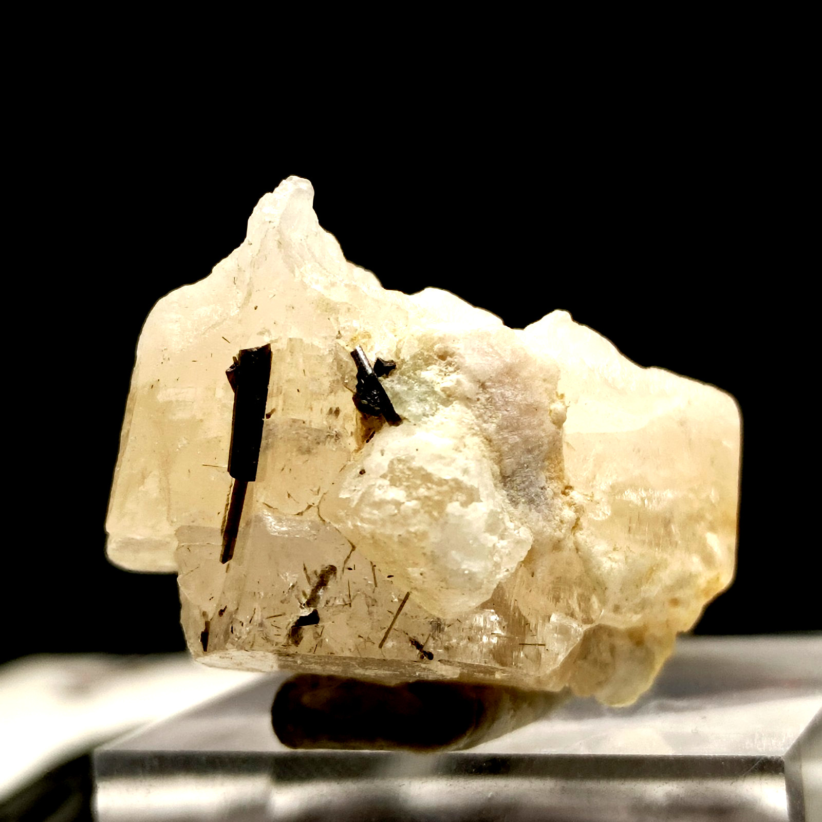 Apatite With Tourmaline Crystal From Skardu