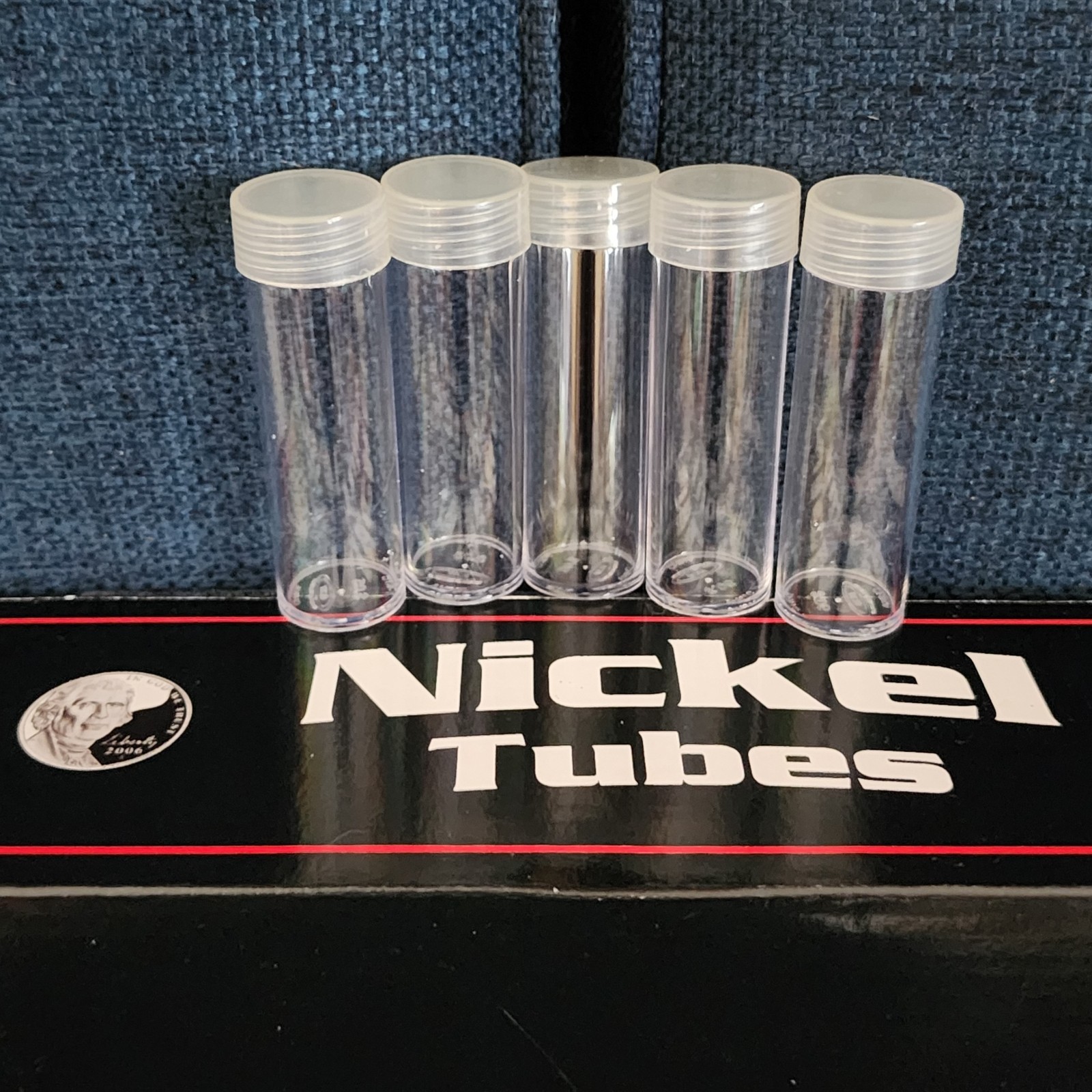 One 5-pack BCW Nickel Tubes Storage Organize Protect Collect