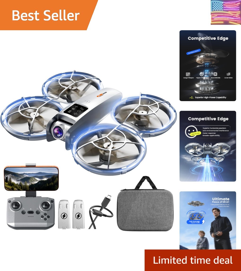 Drone with Camera - RC Quadcopter for Kids & Adults Beginners, with One Key T...