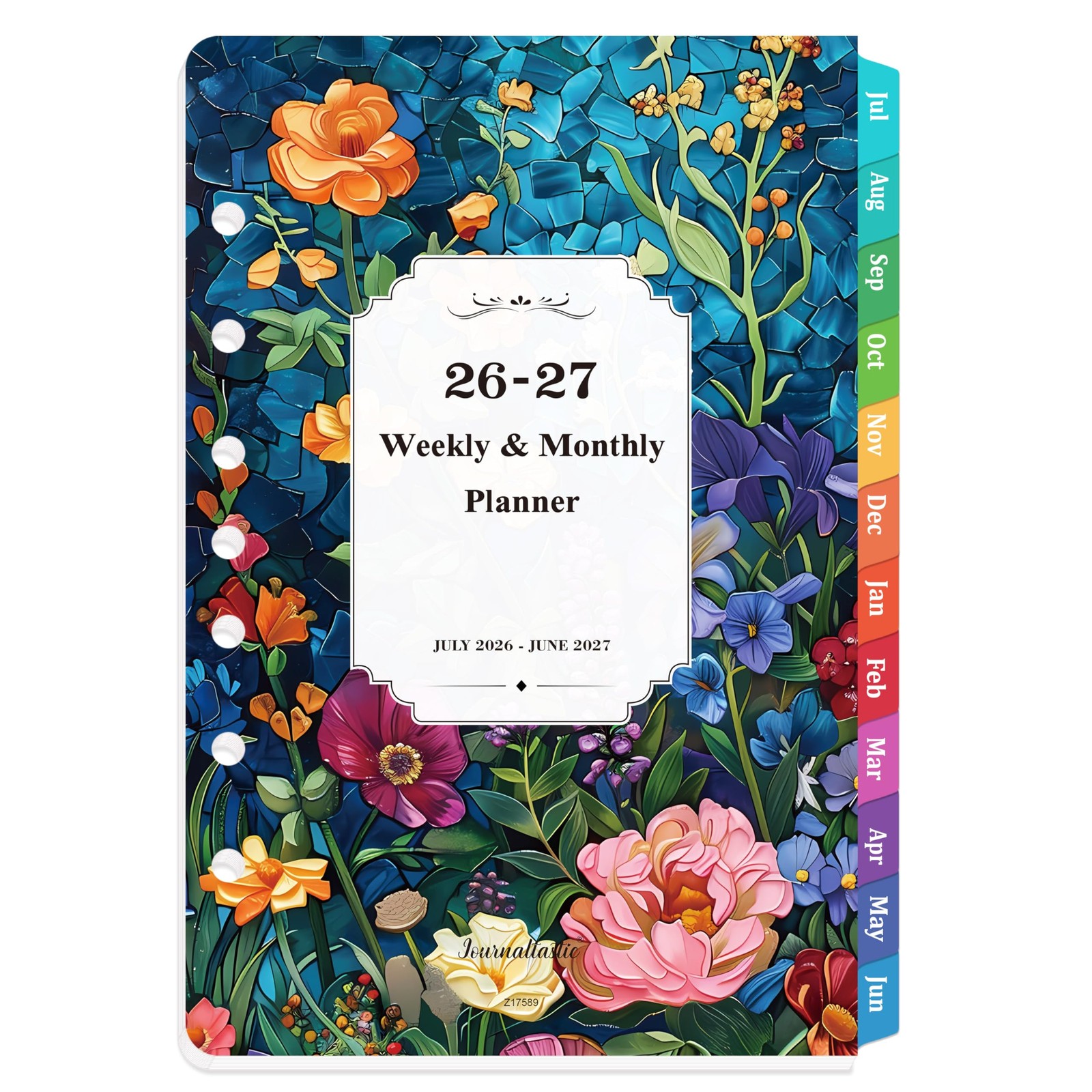 2026-2027 Planner Refills - 7-Hole Punched 5.5" x 8.5", Dopamine Color 