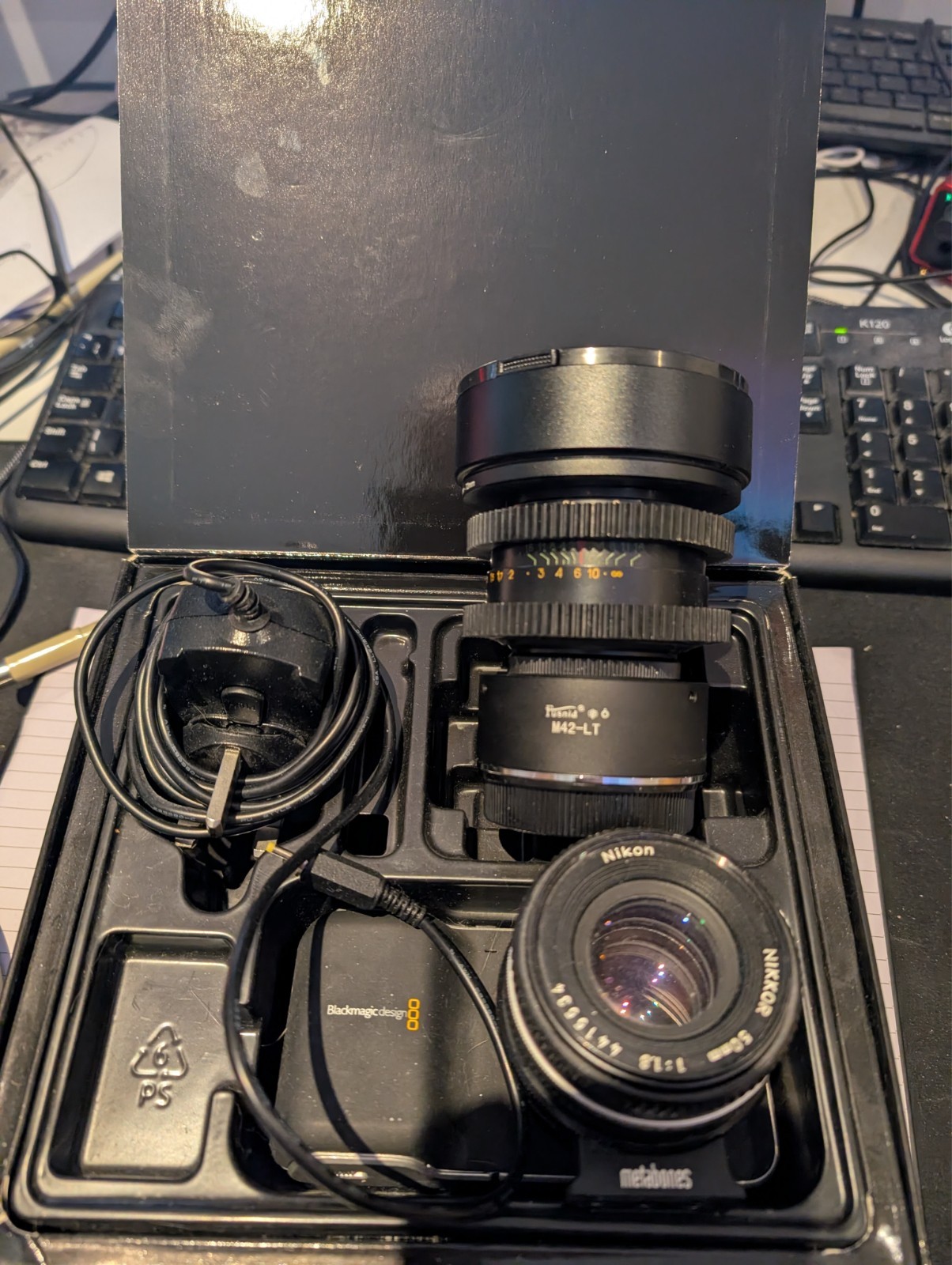 BlackmagicHD Pocket Cinema Camera + METABONES adapter + battery + charger + lens