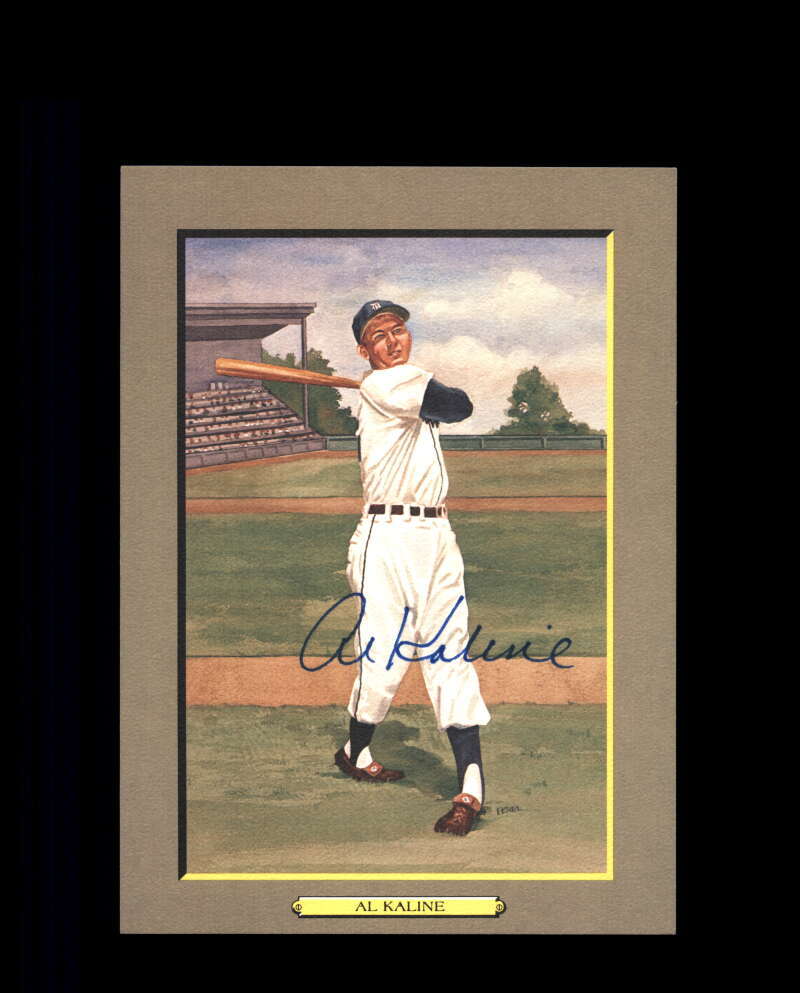 Al Kaline JSA Coa Signed Perez Steele Great Moments Postcard Autograph