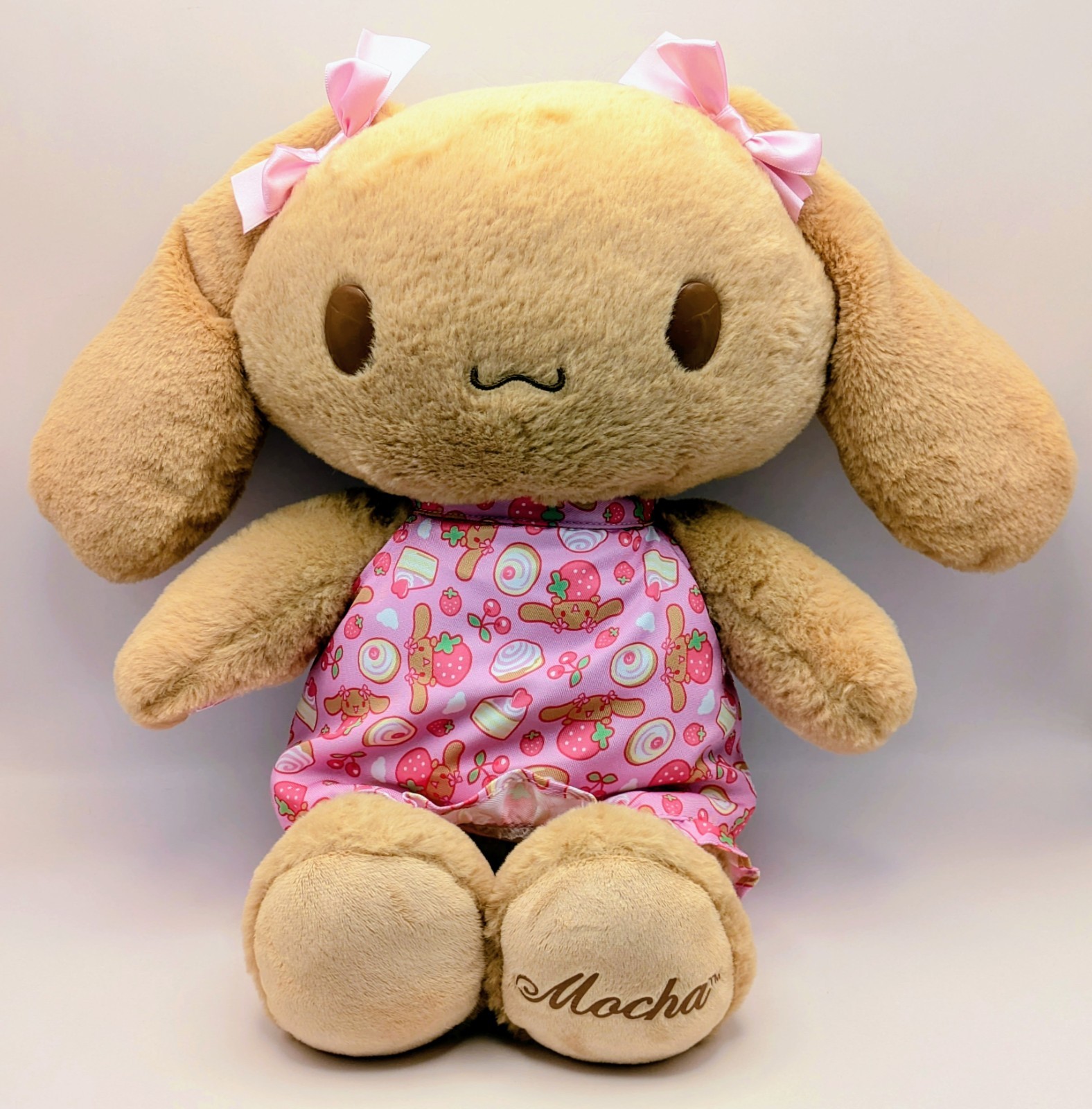 Build-A-Bear Sanrio Cinnamoroll Cafe Mocha with Pink Berry Dress Plush