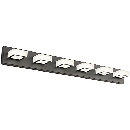  Modern Matte Black Bathroom Vanity Light 40.4 inch Black-Natural light