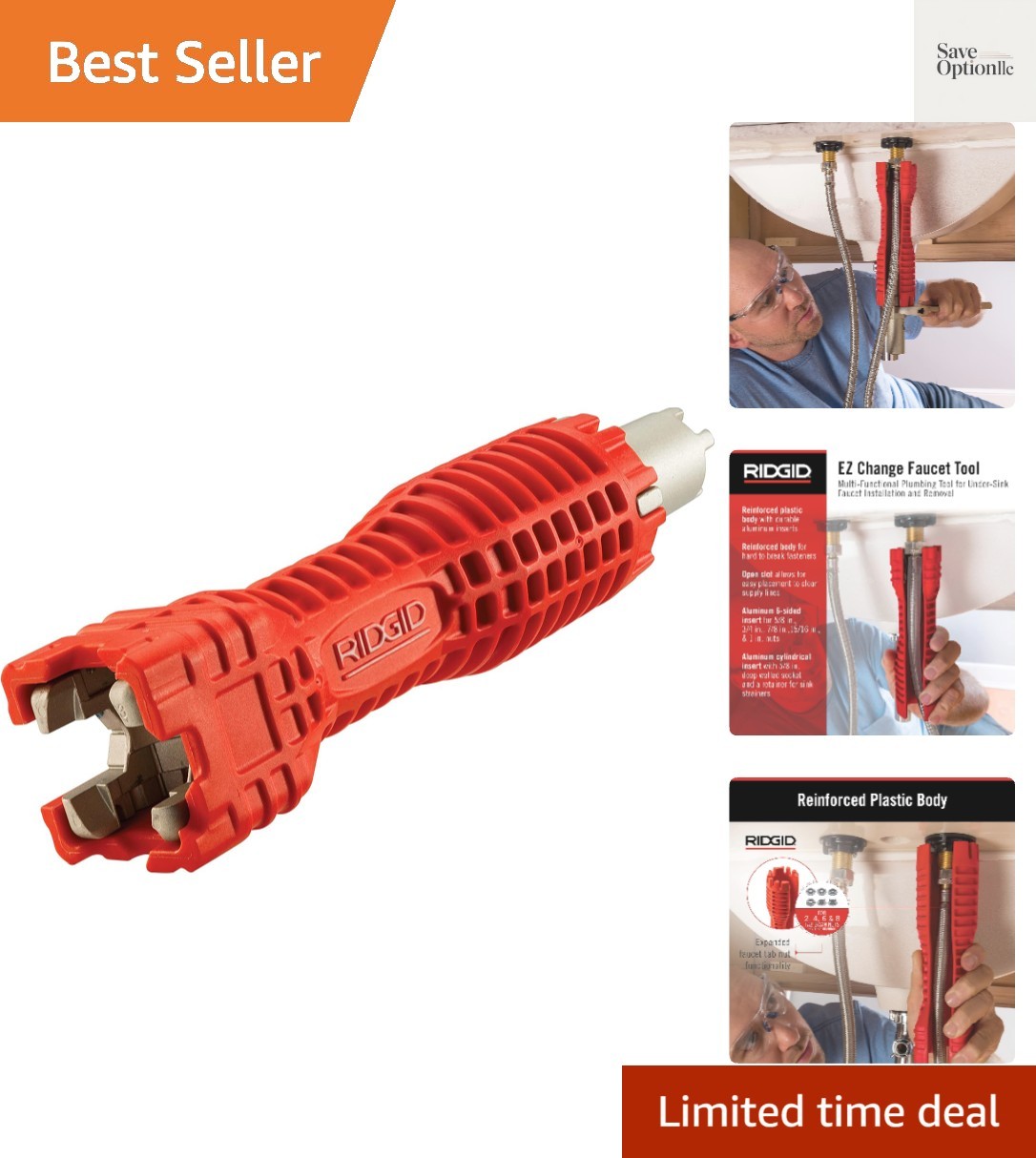 57003 EZ Change Plumbing Wrench Faucet Installation and Removal Tool