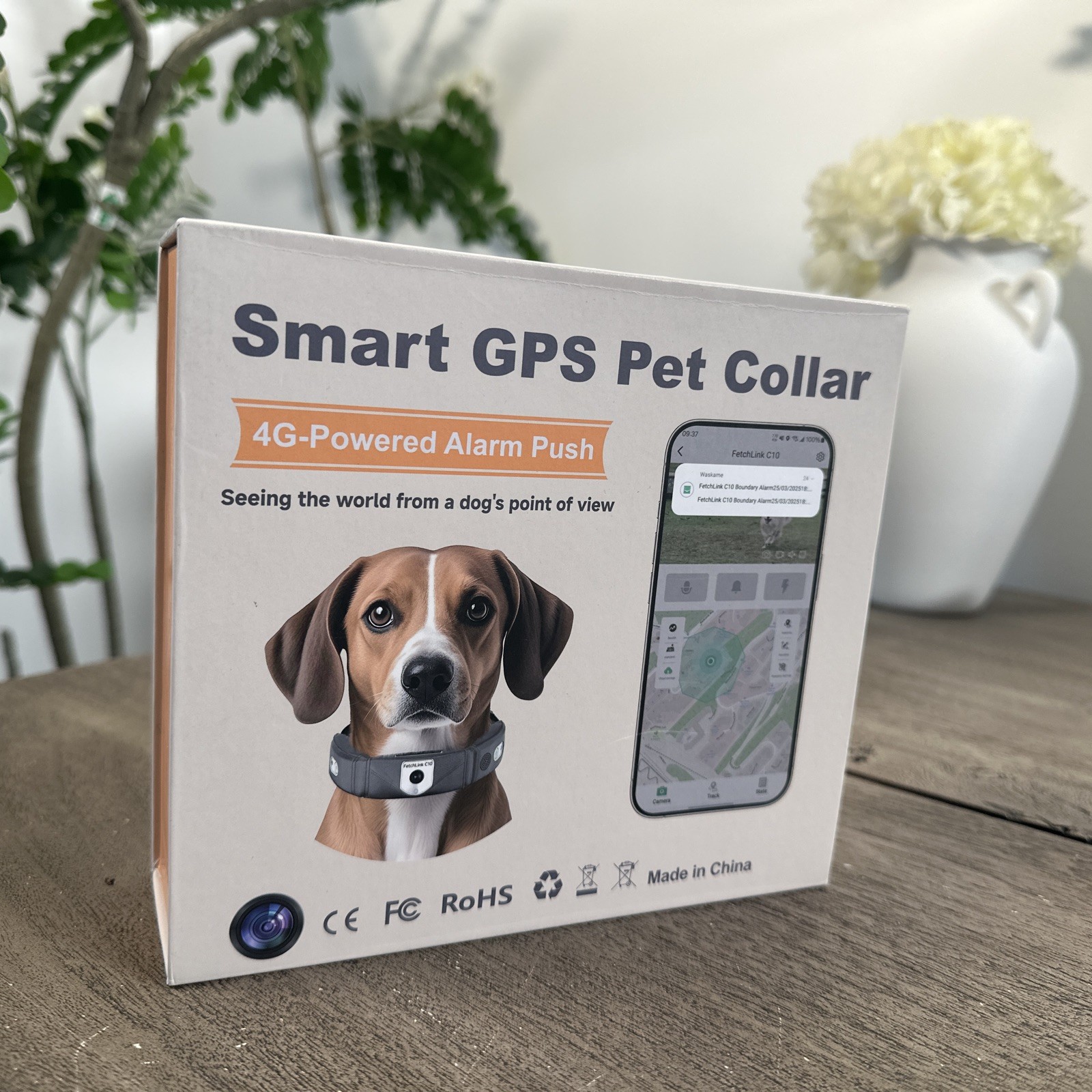 Smart Pet Collar FetchLink C10  4G – powered alarm push Used