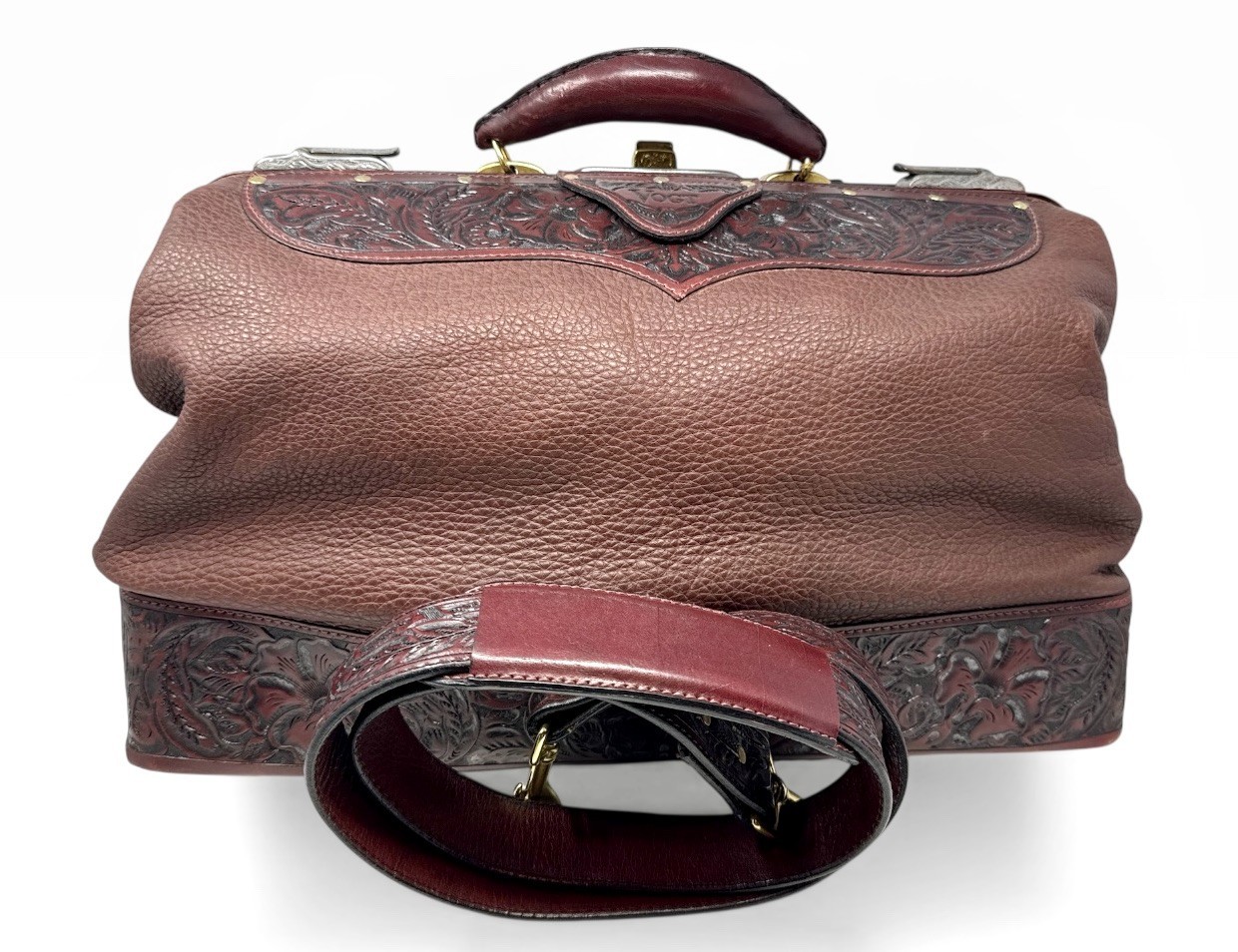Hand tooled Leather Doctors Bag by VOGT