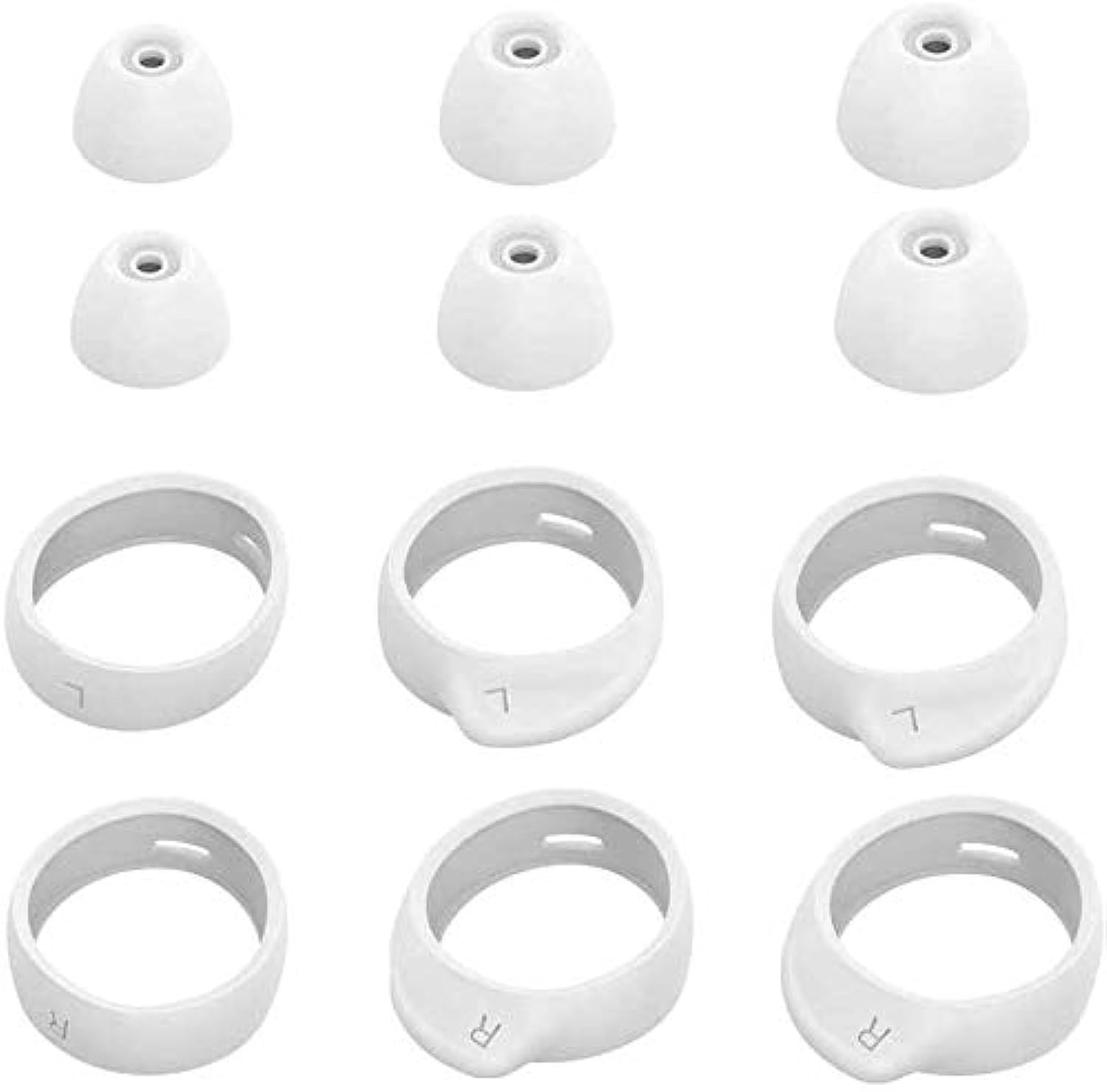 BLLQ Replacement for Samsung Galaxy Bud+ Plus Ear Tips 3 Size S/M/L, White 