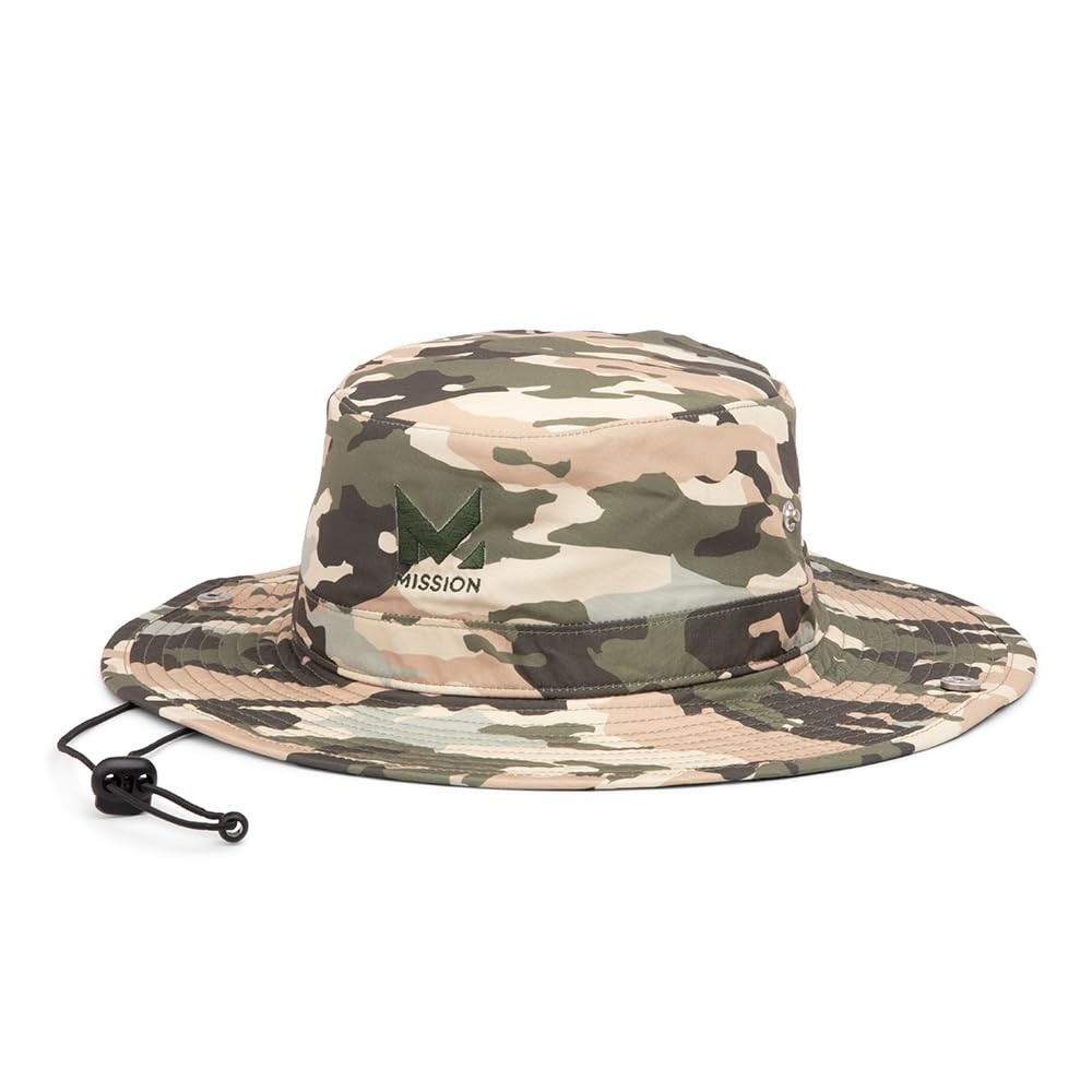 MISSION Cooling UPF Bucket Hat - Unisex Sun One Size, Classic Camo Safari 