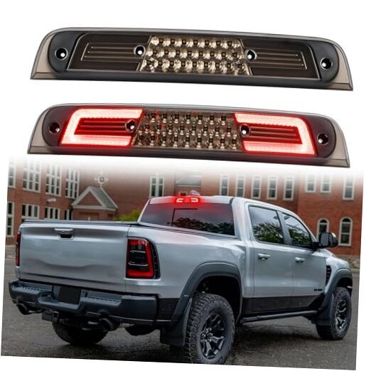 LED Third Brake Light Compatible With 2019-2024 RAM 1500 High Mount Smoke Lens