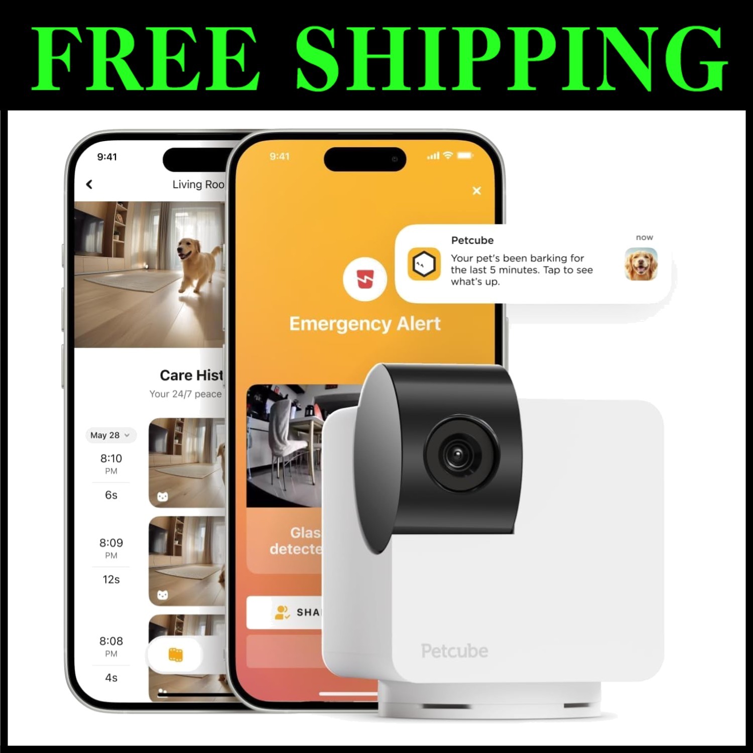 Home Pet Surveillance Cam with Motion Detection