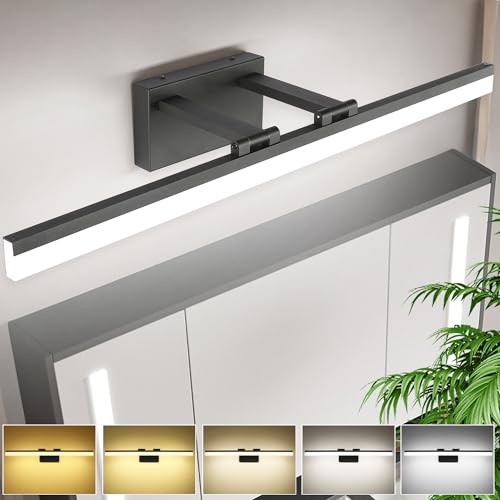  31.5 Inch 5 Color Adjustable Vanity Lights 32-inch Matte Black- 5CCT&Dimmable