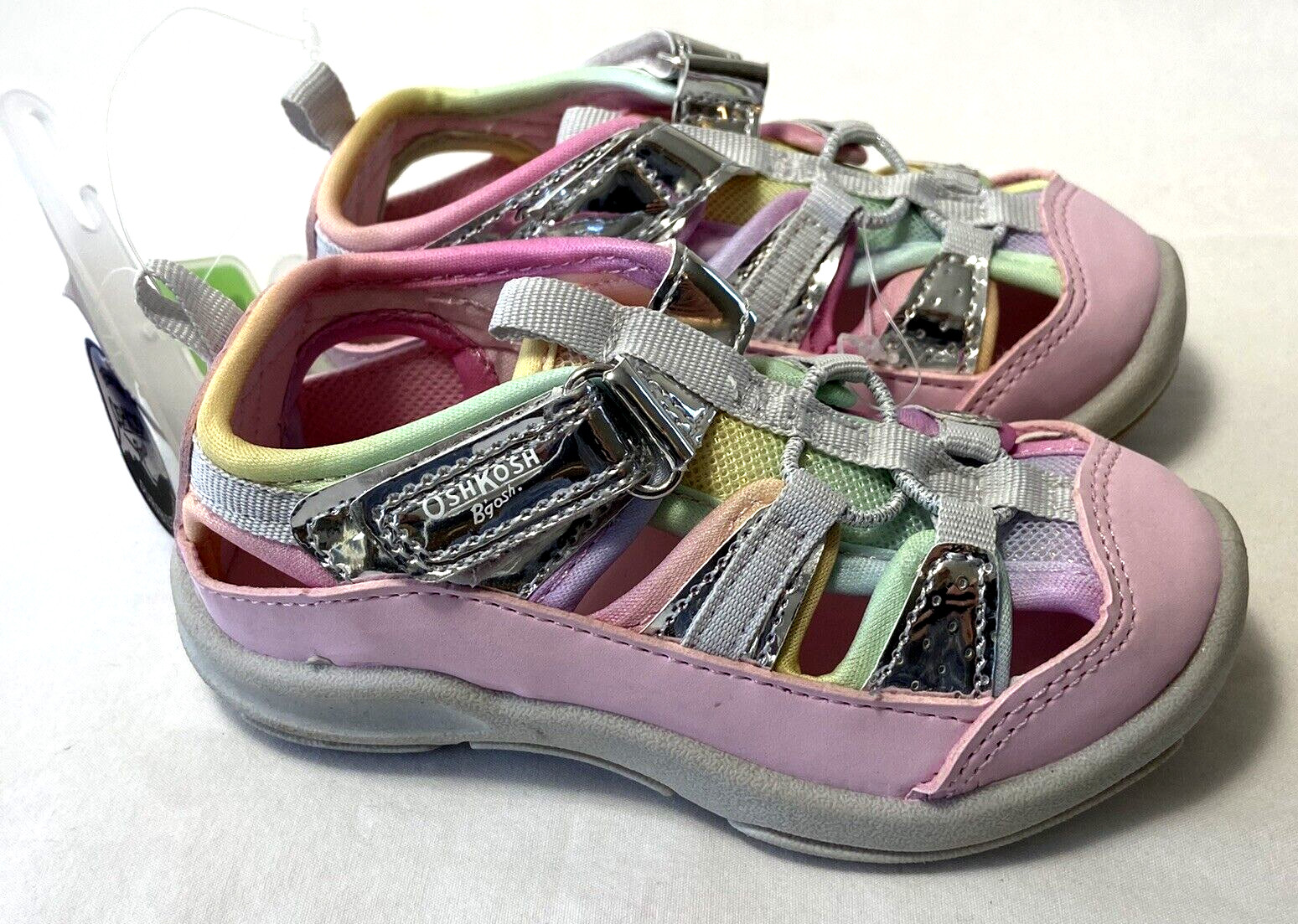 OSHKOSH B'GOSH Everplay Zinger Rainbow Toddler Girls Shoes NWT Pink Size 6