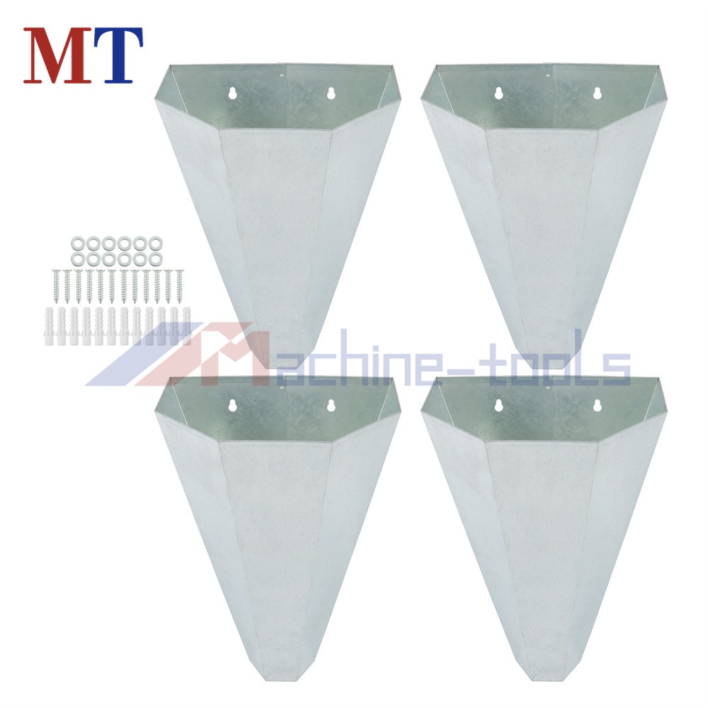 4 Pack Medium Poultry Restraining Flat Back Design Funnel Cone For Chicken Birds
