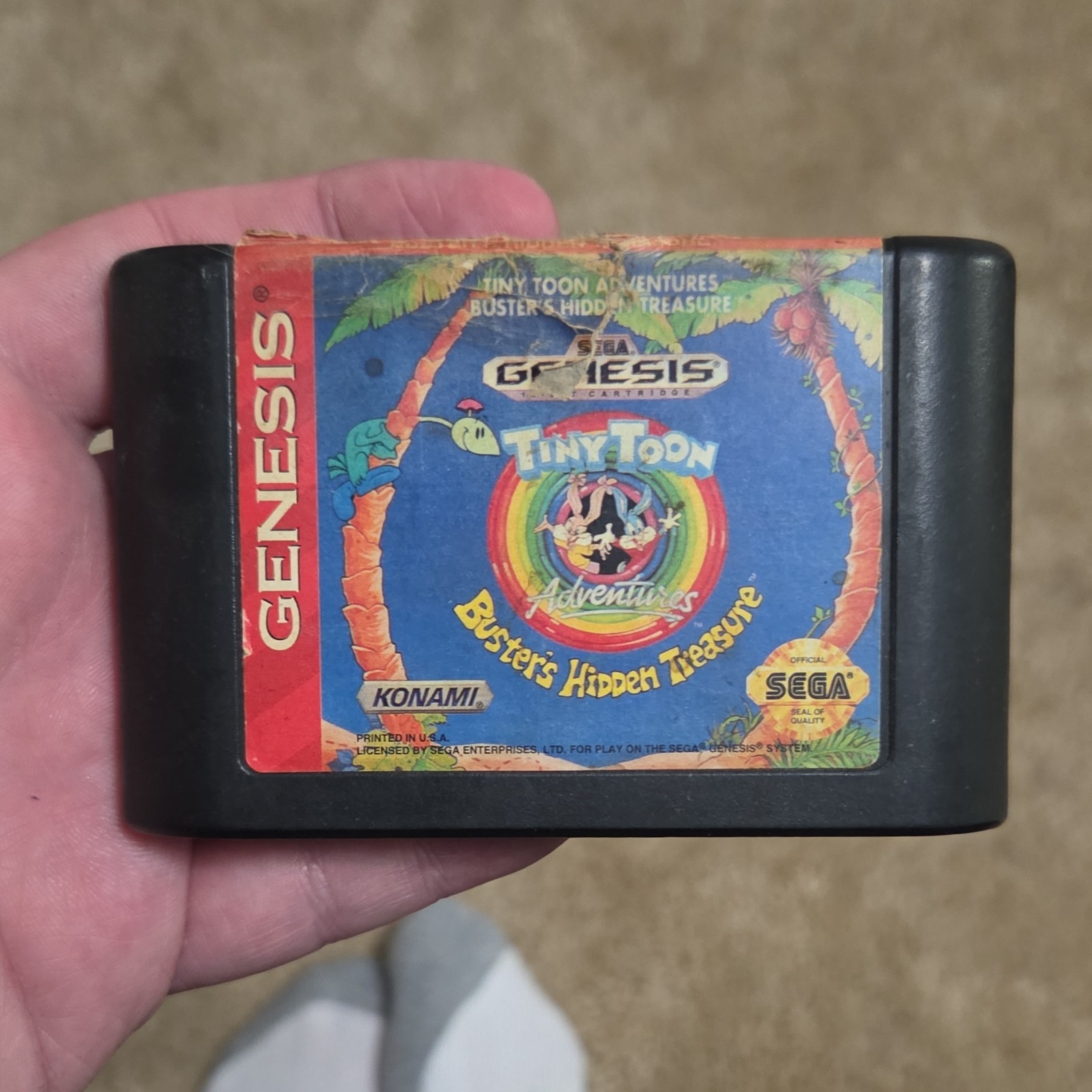 Konami Tiny Toon Adventures Buster's Hidden Treasure Sega Genesis NTSC-U/C