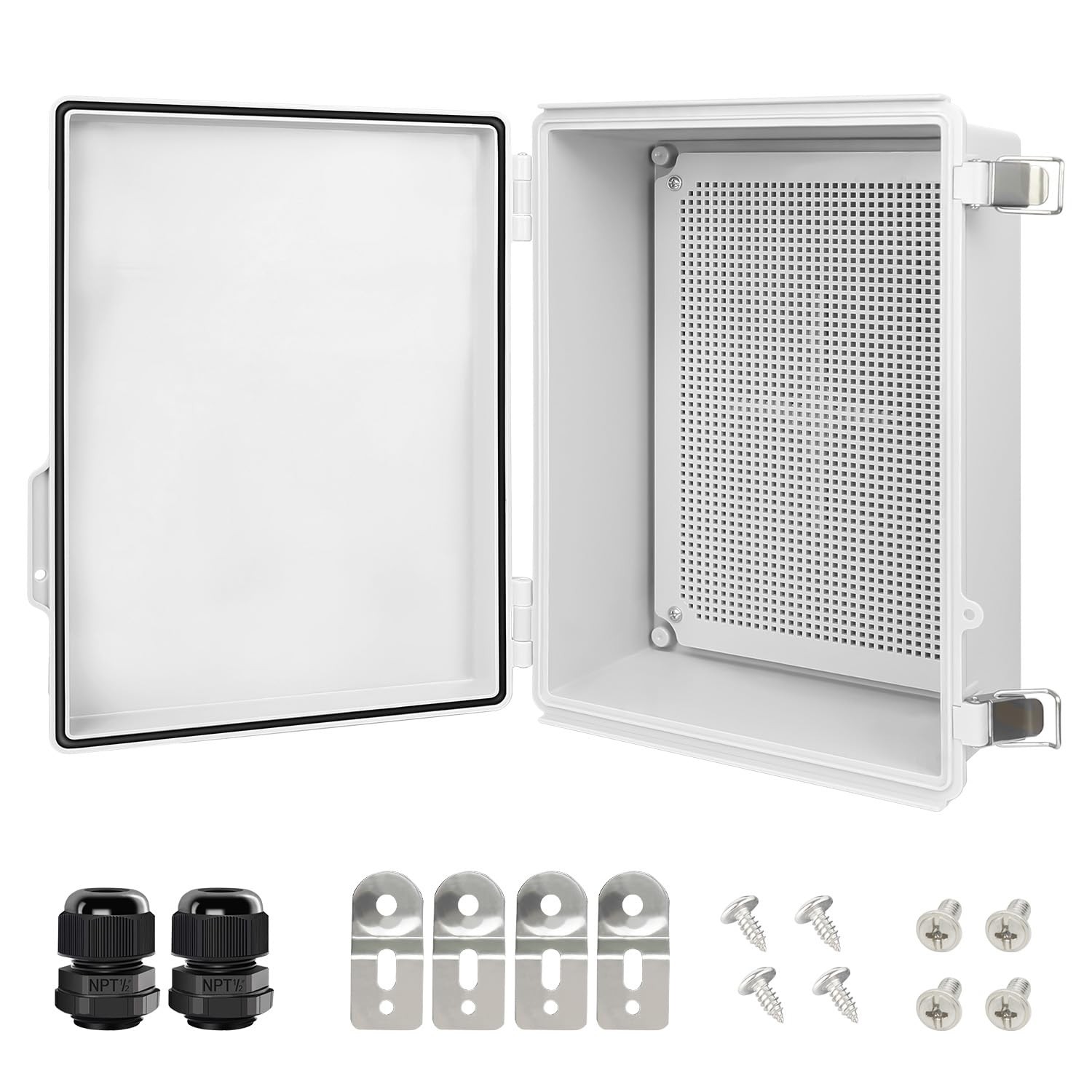 LeMotech IP67 Waterproof Electrical Junction Box Stainless Steel Cover ABS Enclo