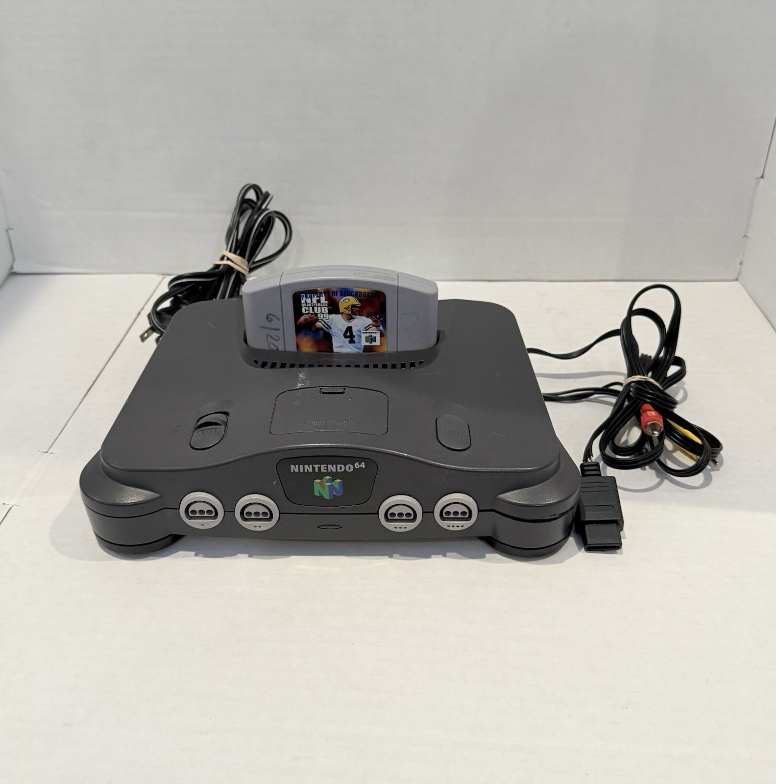 Nintendo 64 N64 Console - Power / AV Cables - NFL QB Club 98 - NUS-001 (USA)