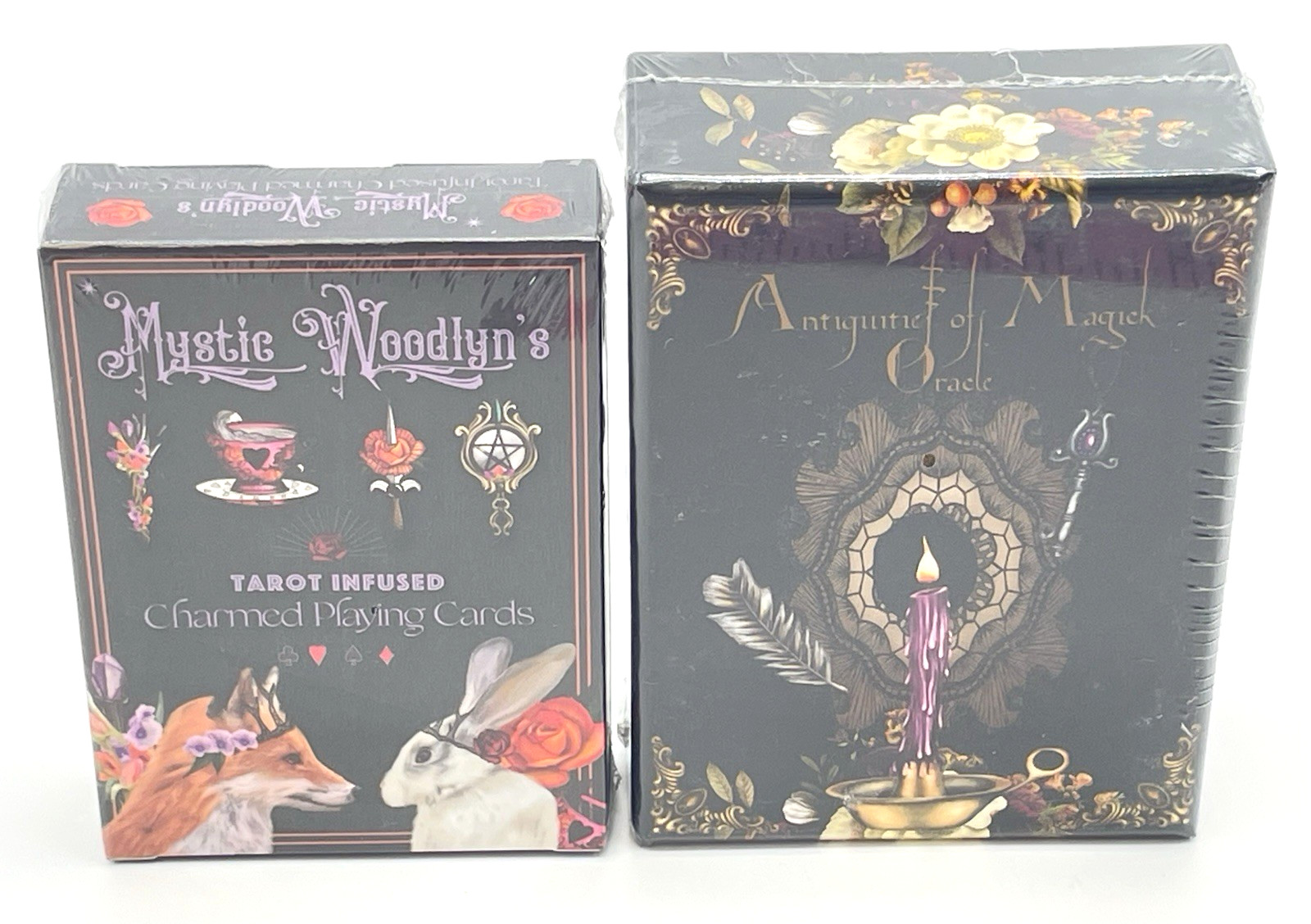 Antiquities of Magick Oracle & Mystic Woodlyn's Playing Cards 2 Decks Sealed NIB