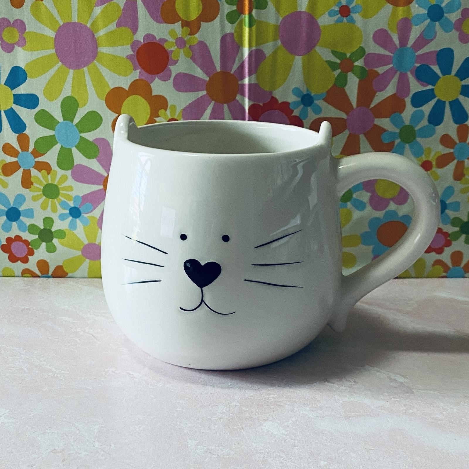Vintage 1990's Cool Cat Large Ceramic Coffee Mug, Collectible, Keepsake