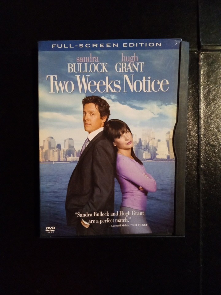 Two Weeks Notice Sandra Bullock Hugh Grant DVD (Widescreen) 