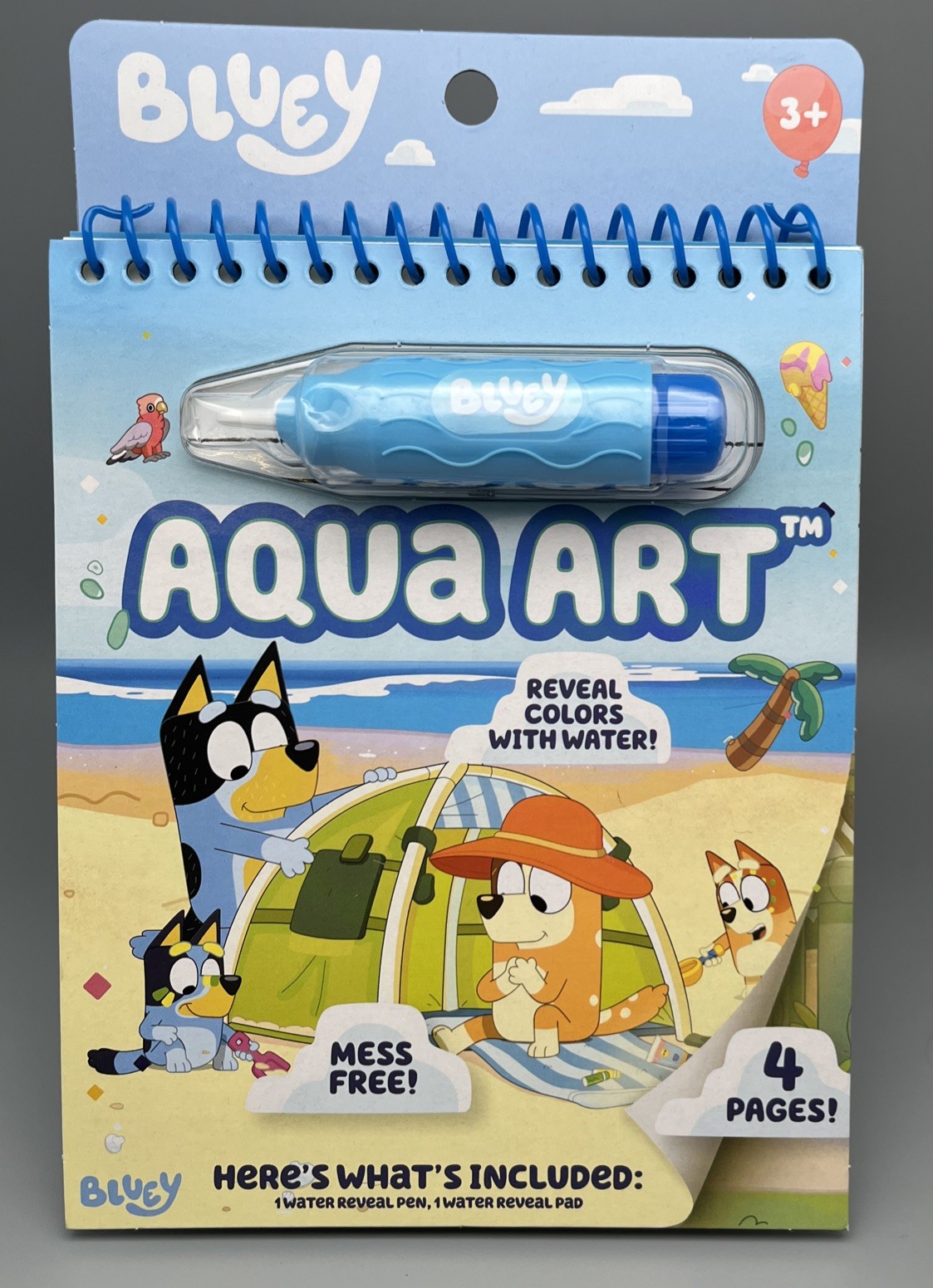Bluey Aqua Art Water Reveal Art Pad & Refillable Water Reveal Pen, Horizon Group