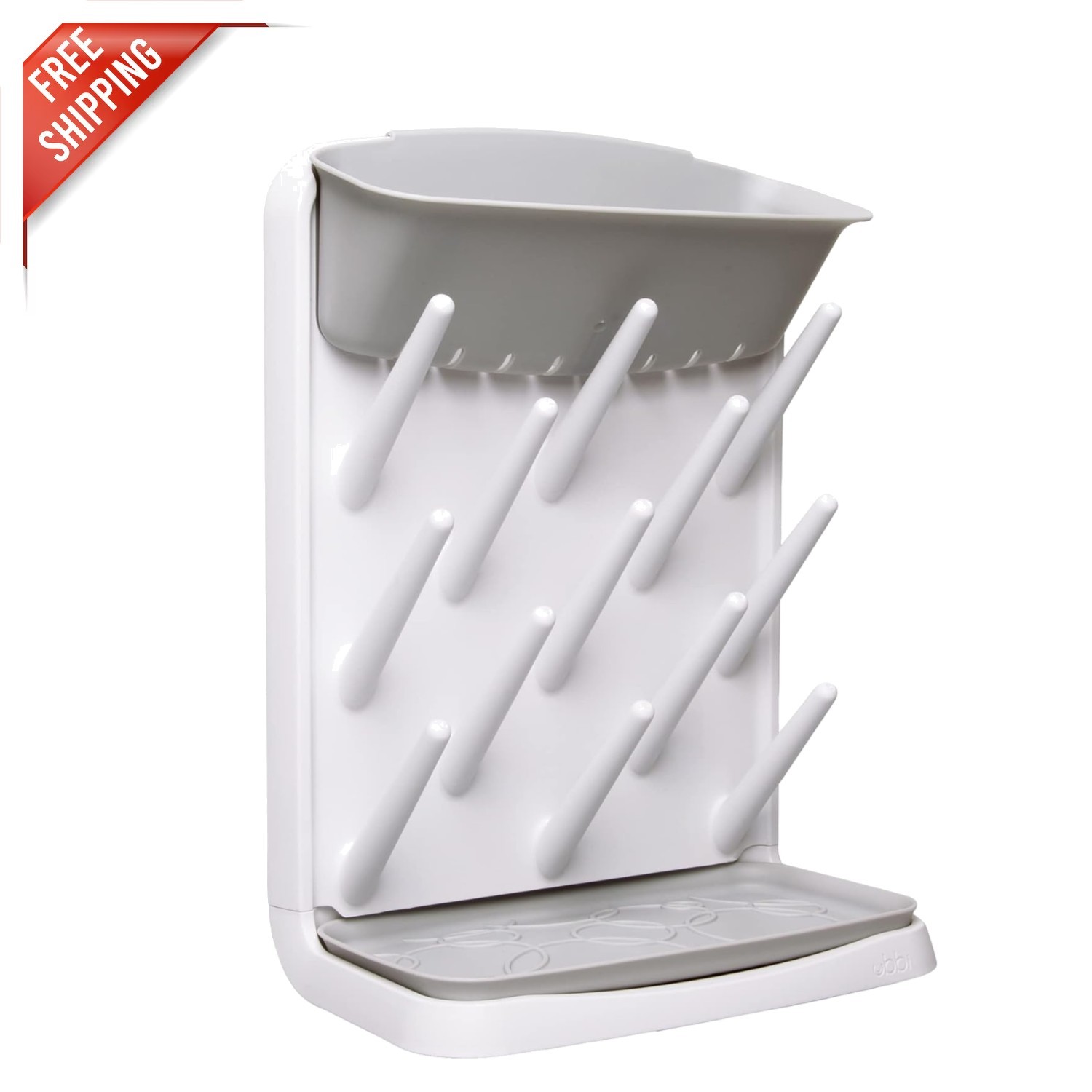 Dishwasher Safe Baby Bottle Drying Rack with 13 Pegs - Efficient Organizer