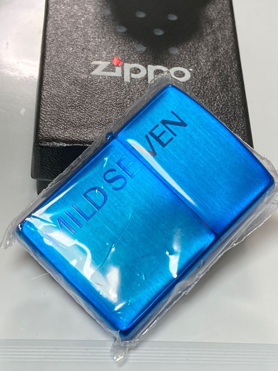 Mild Seven Limited Edition Blue Zippo Lighter Brass NEW Unused