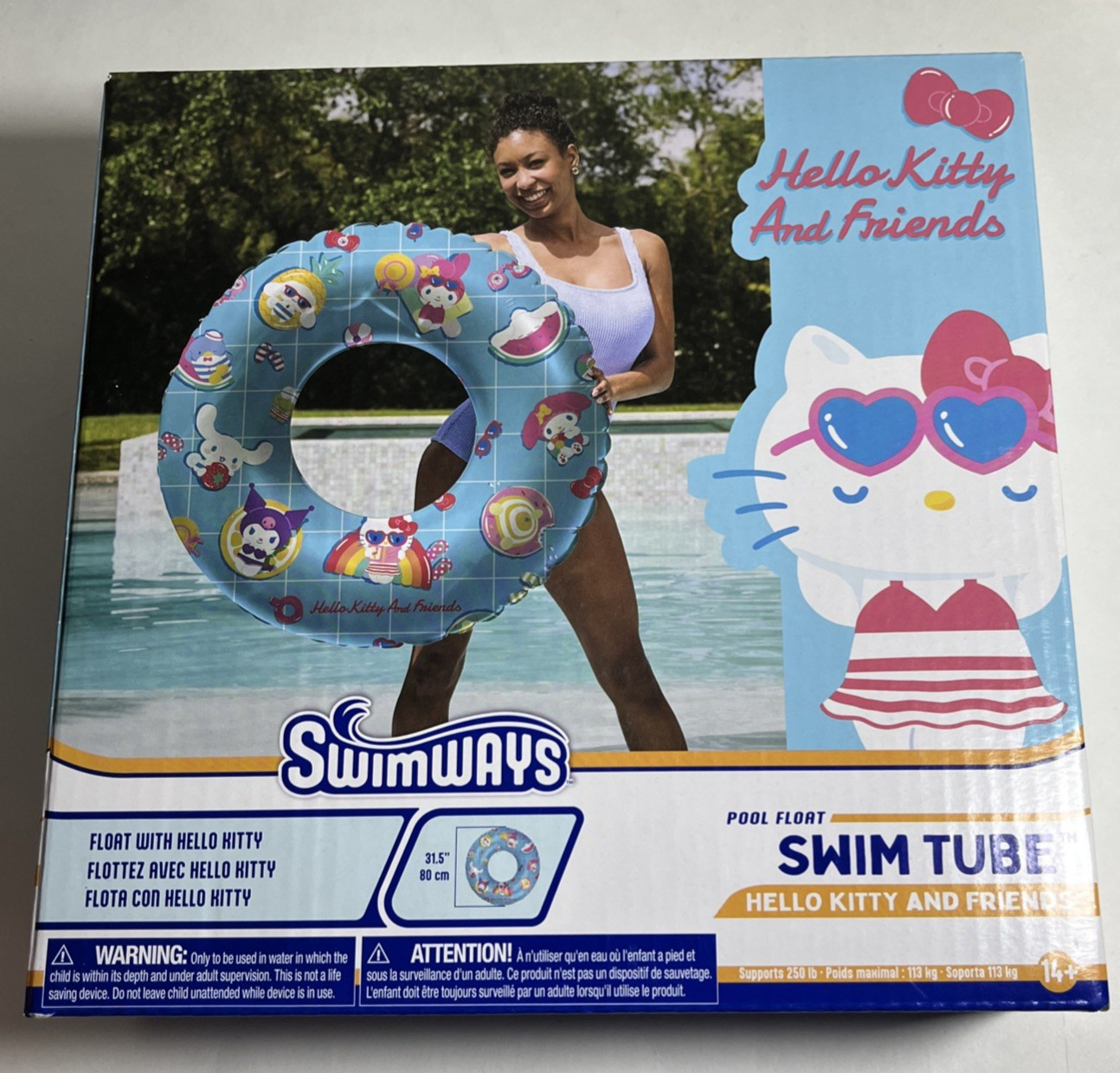 Swimways Hello Kitty & Friends Swim Tube Pool Float- 31.5" NEW
