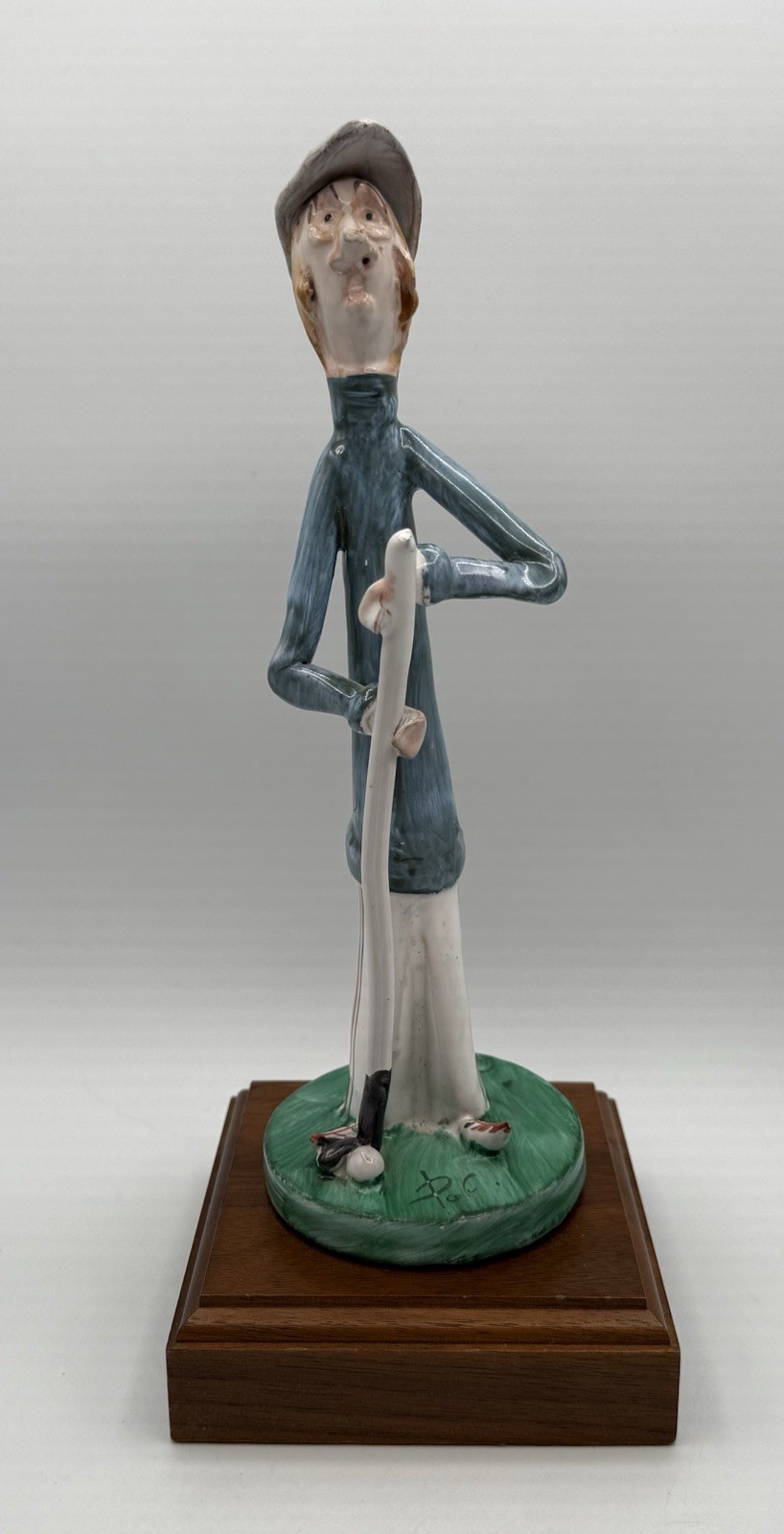 TP Ceramiche Golfer  12” With Base Marked By Poli Cesare